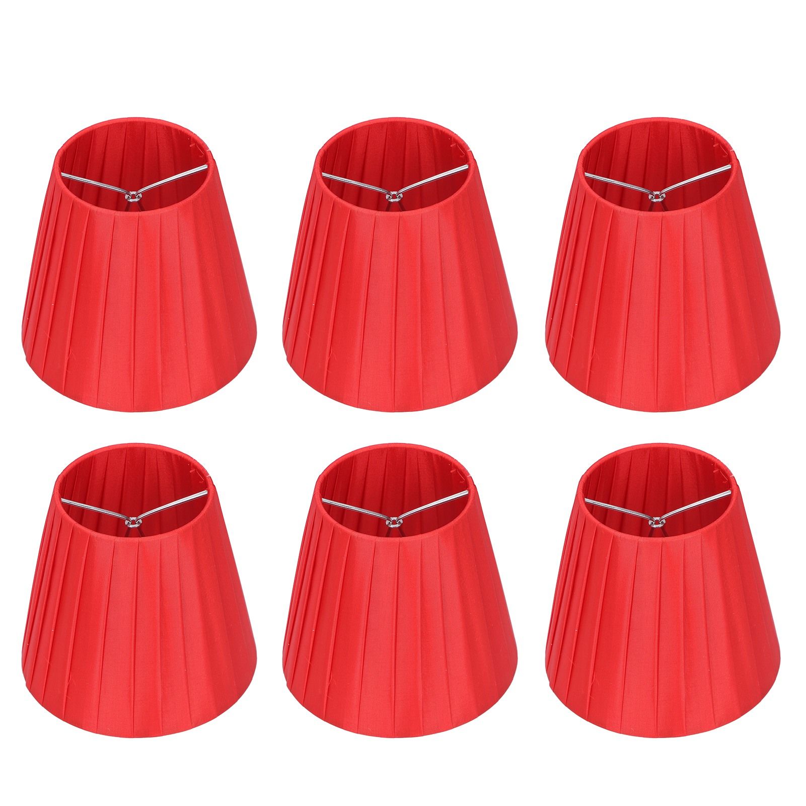 6Pcs Lampshade Modern Fabric Table Lamp Cover for Crystal Chandelier Wall