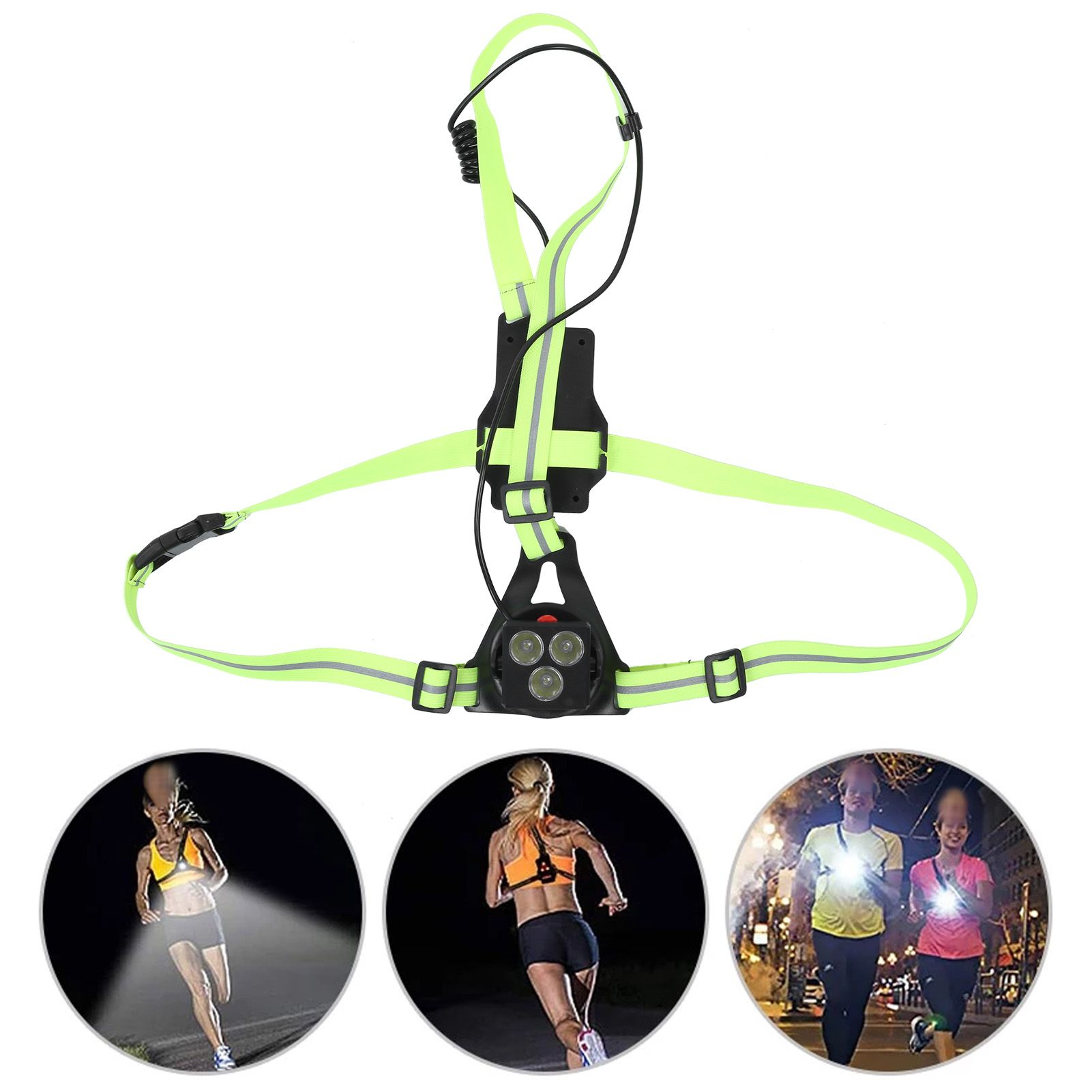 LED Night Running Lights USB Charging Chest Lamp Safety Warning Light for view 10