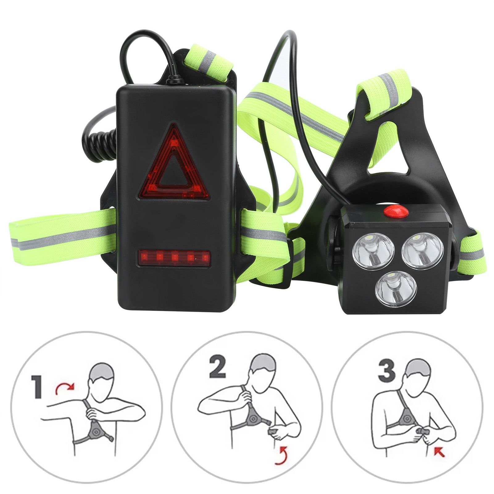 LED Night Running Lights USB Charging Chest Lamp Safety Warning Light for view 14