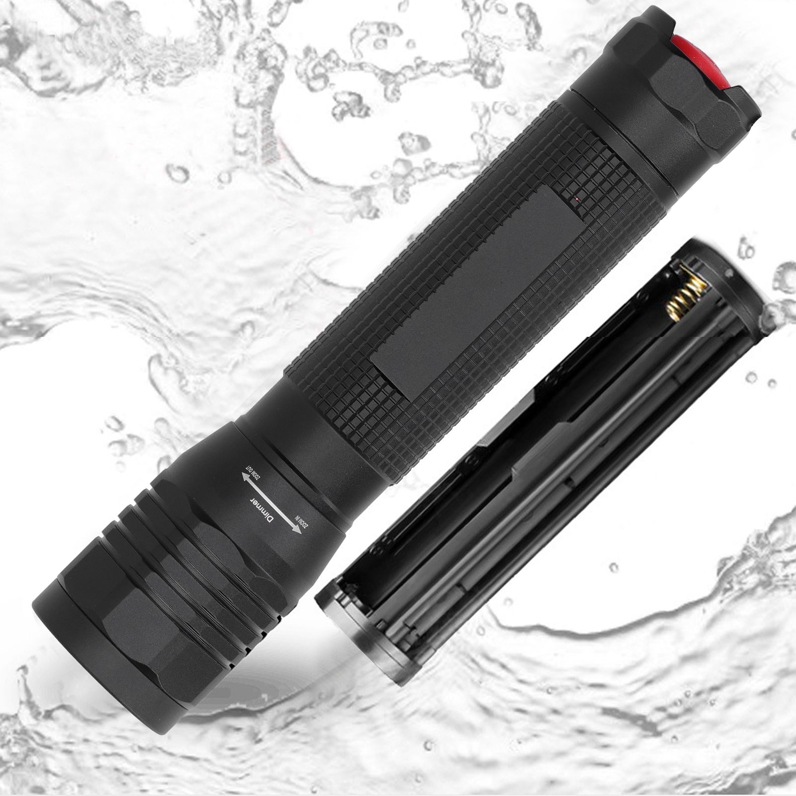 Bright P8 LED Flashlight Rotating Zoomable Torch Lamp IPX5 Waterproof for view 15