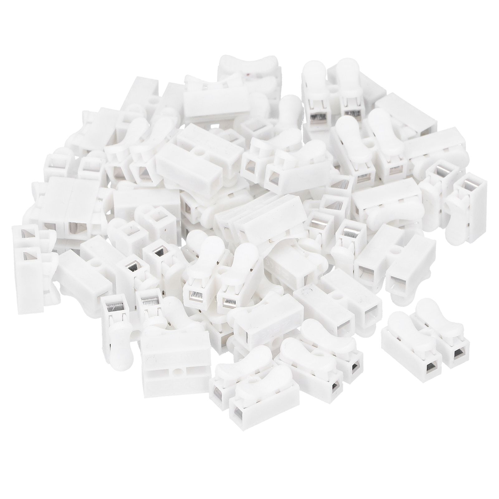 100pcs CH‑2 Connectors for LED Ceiling Light Flame Retardant 2 Port Press Terminal view 6
