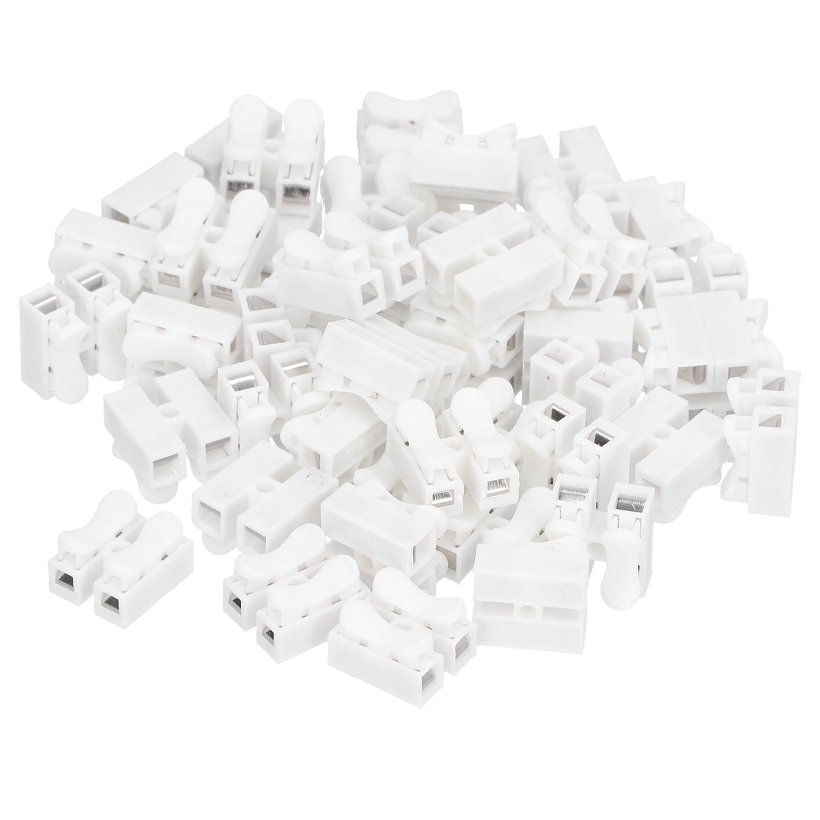 100pcs CH‑2 Connectors for LED Ceiling Light Flame Retardant 2 Port Press Terminal view 7