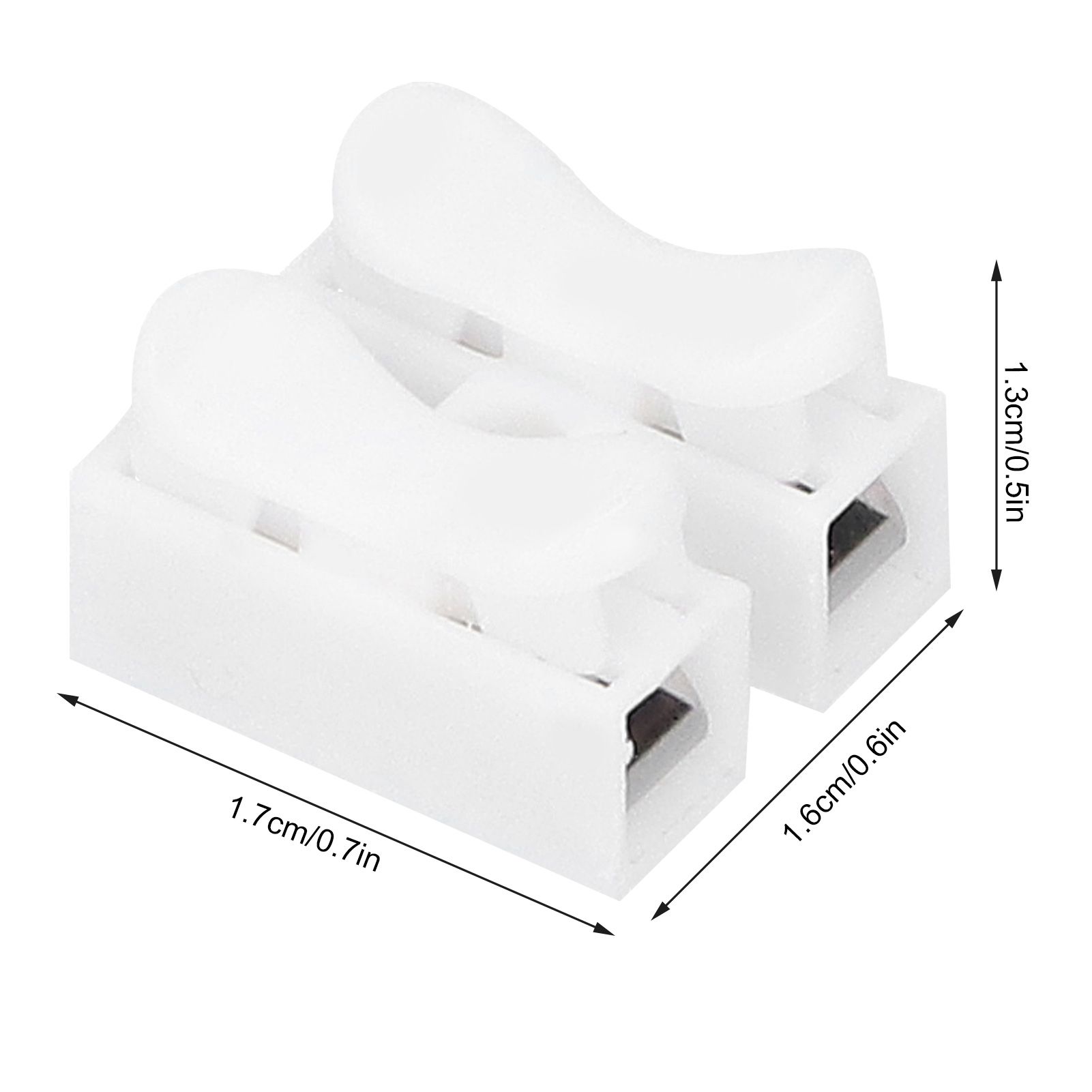 100pcs CH‑2 Connectors for LED Ceiling Light Flame Retardant 2 Port Press Terminal view 11
