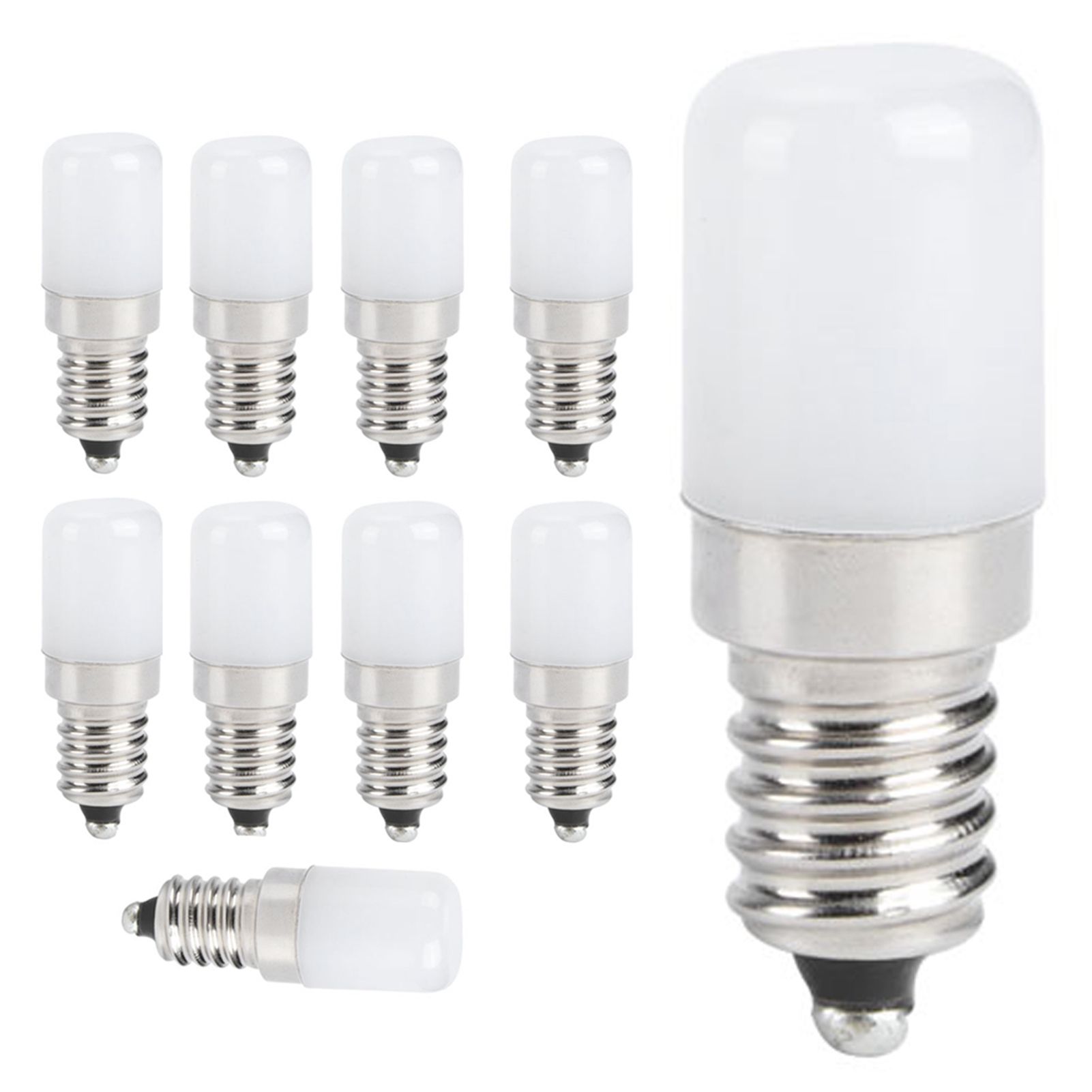 10Pcs 1.5W E14 Lamp Bulb Warm White Light Bulb for Chandelier Wall Lamp Home