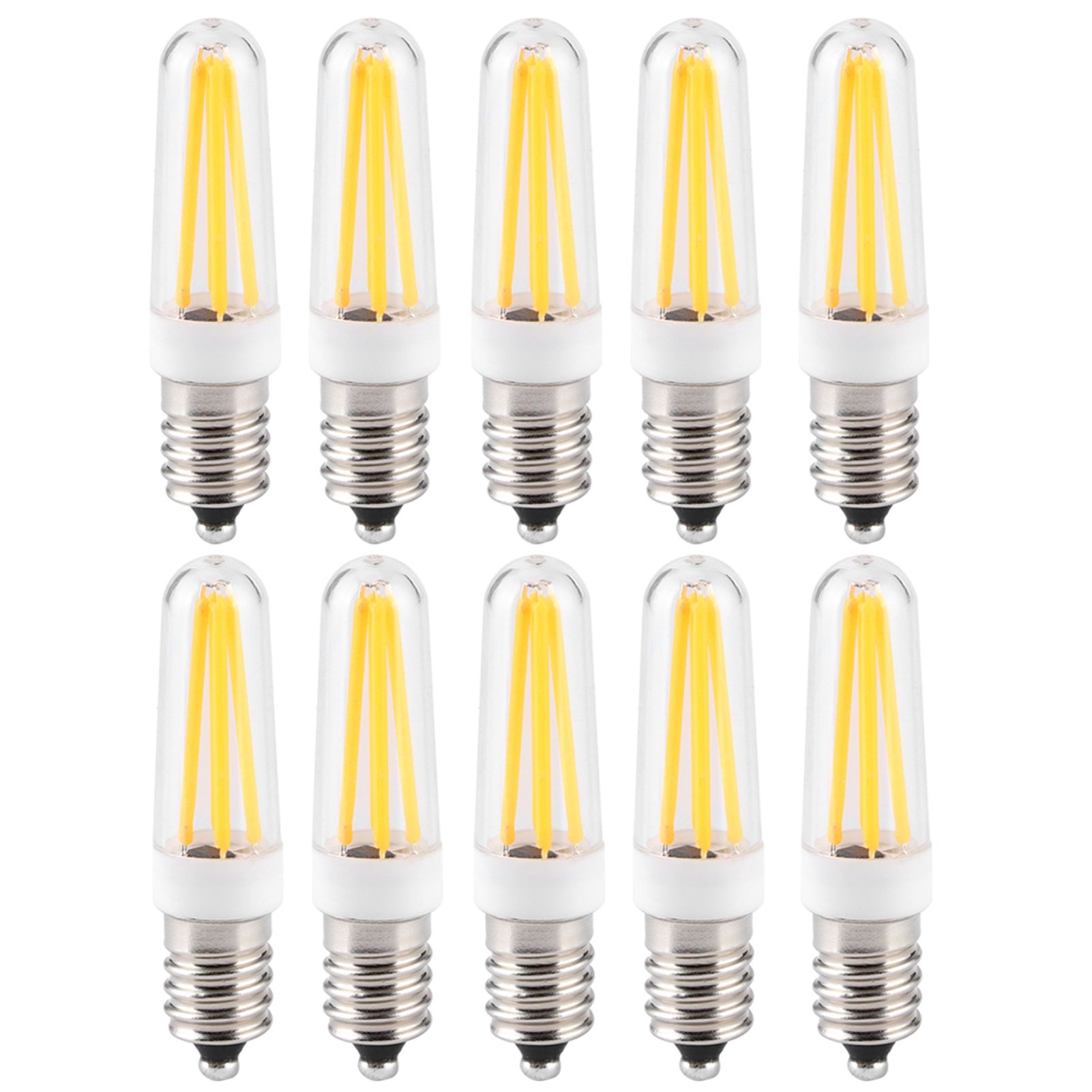 10Pcs 3W Small Bulb E14 Base Warm White Home Lighting Bulb for Chandelier