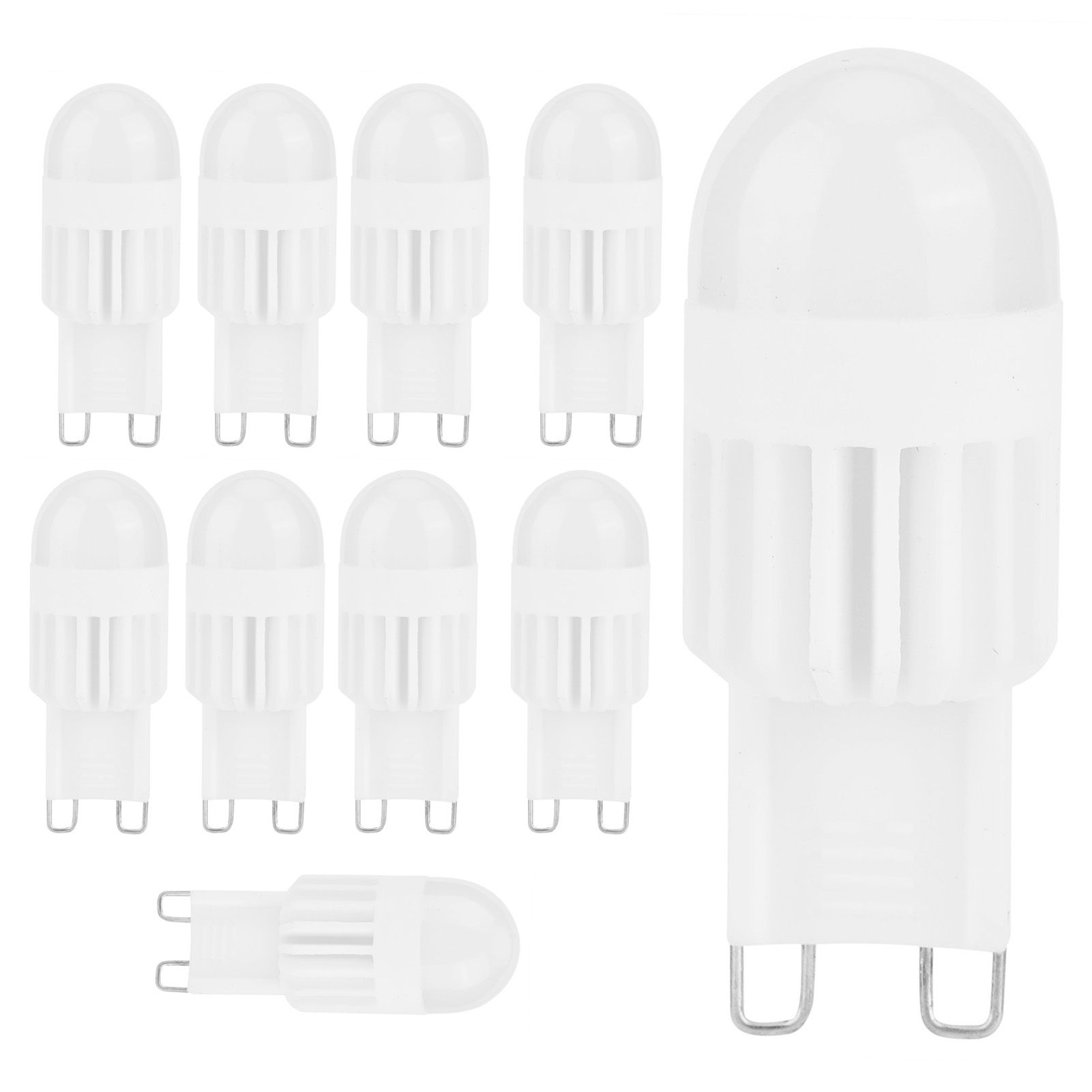 10Pcs G9 Bulbs 3W 5LED Bi Pin Light Source for Chandelier Ceiling Light Warm