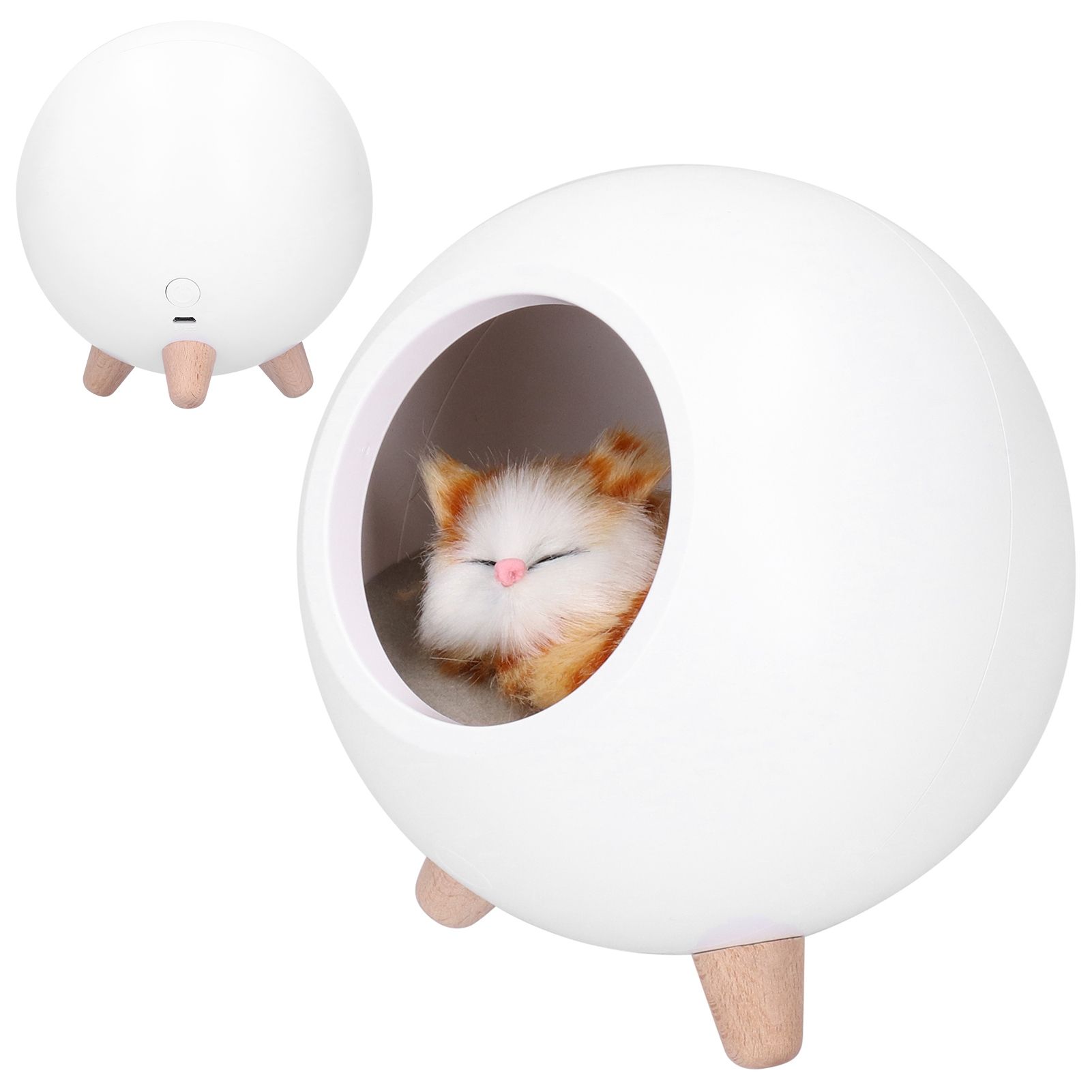 LED Night Light USB Charging Cute Pet House Touch Dimming Kid Baby Bedside view 6