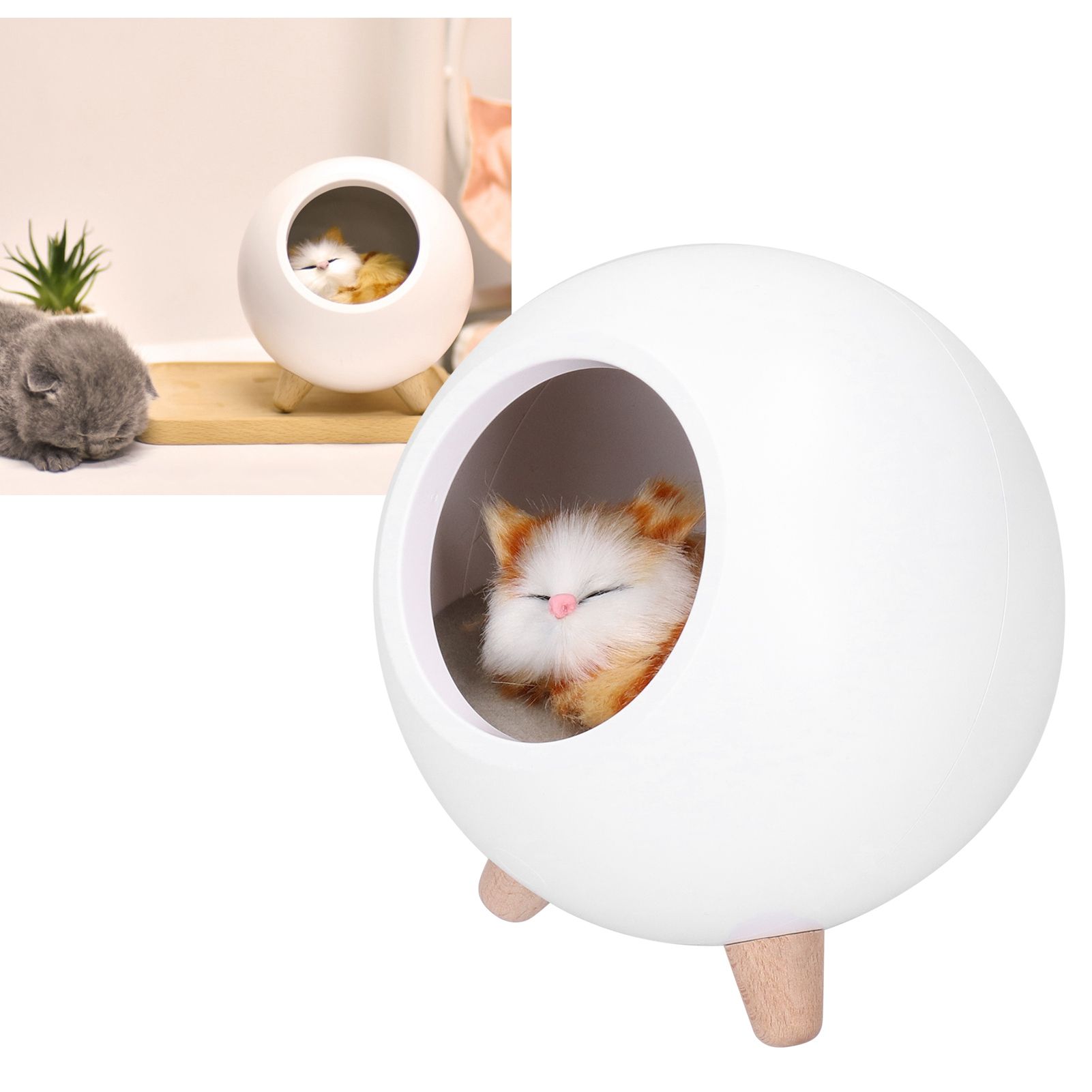 LED Night Light USB Charging Cute Pet House Touch Dimming Kid Baby Bedside view 9