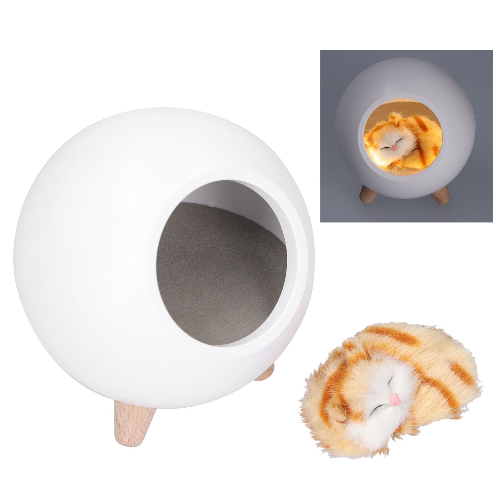 LED Night Light USB Charging Cute Pet House Touch Dimming Kid Baby Bedside view 10