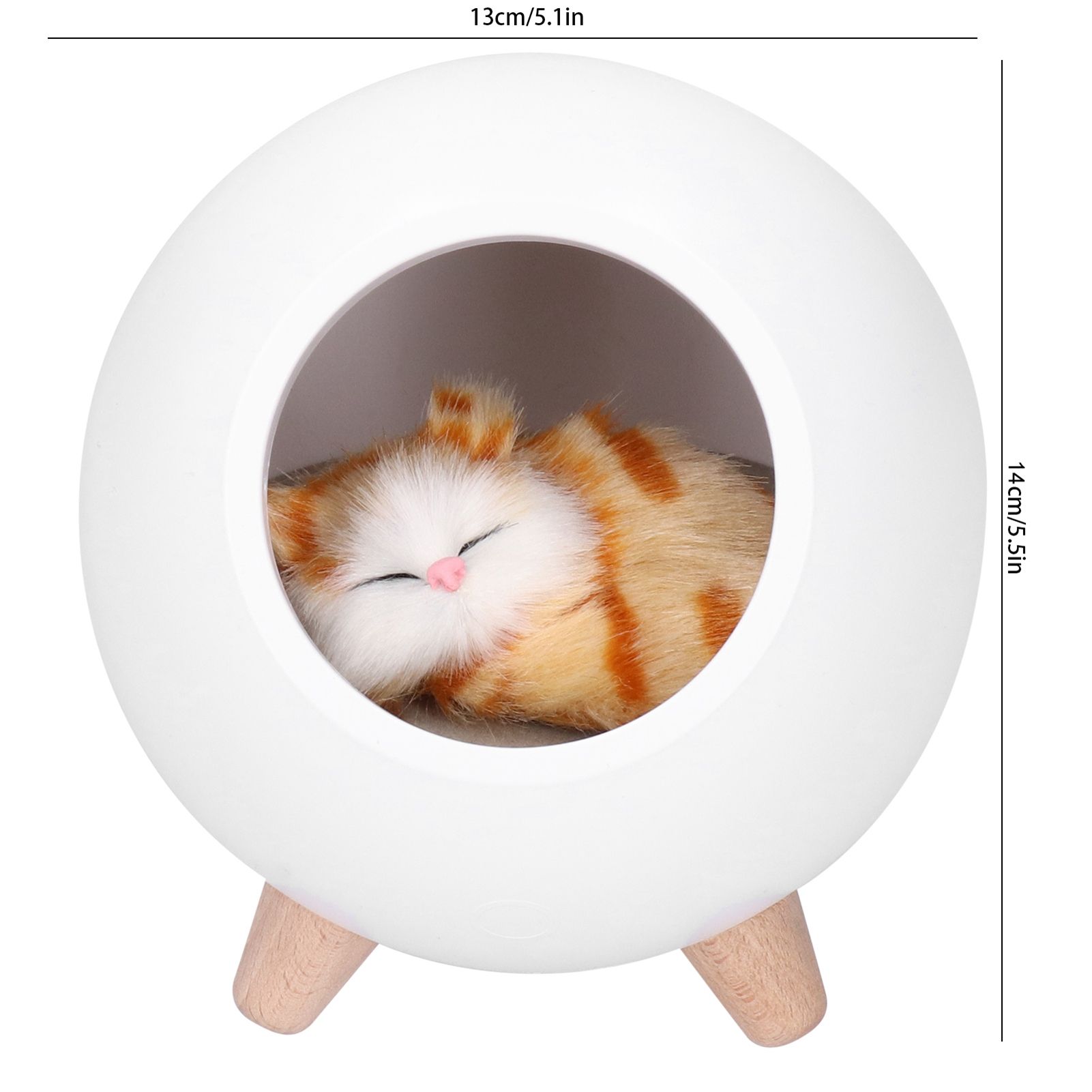 LED Night Light USB Charging Cute Pet House Touch Dimming Kid Baby Bedside view 14