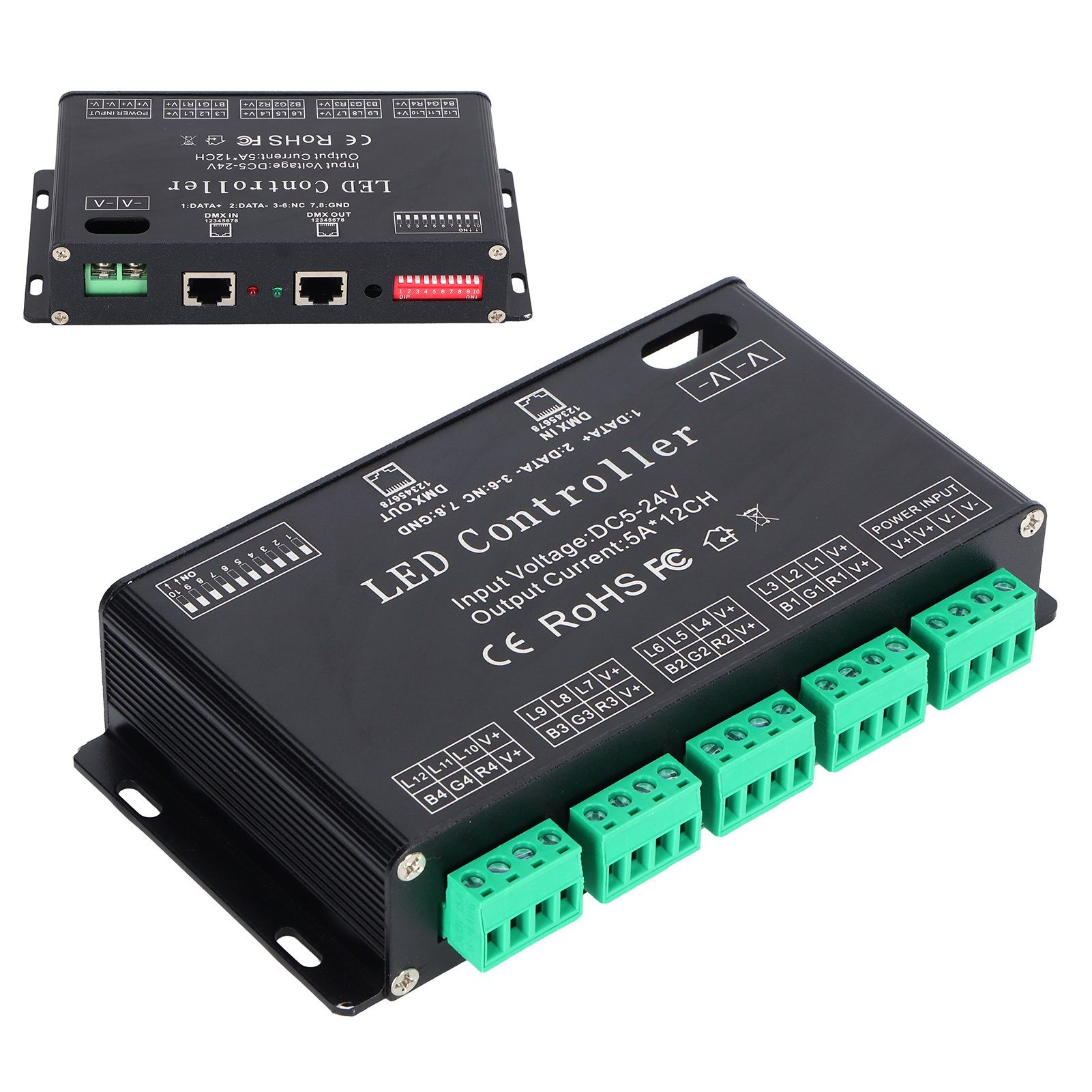 12 Channel DMX Constant Decoder RGB LED Light Strip Controller DMX512 Decoder view 7