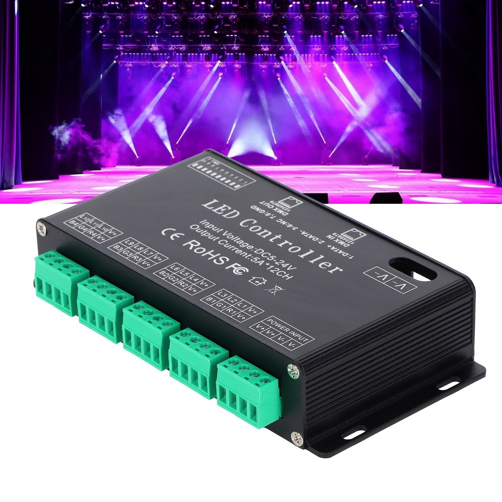 12 Channel DMX Constant Decoder RGB LED Light Strip Controller DMX512 Decoder view 10