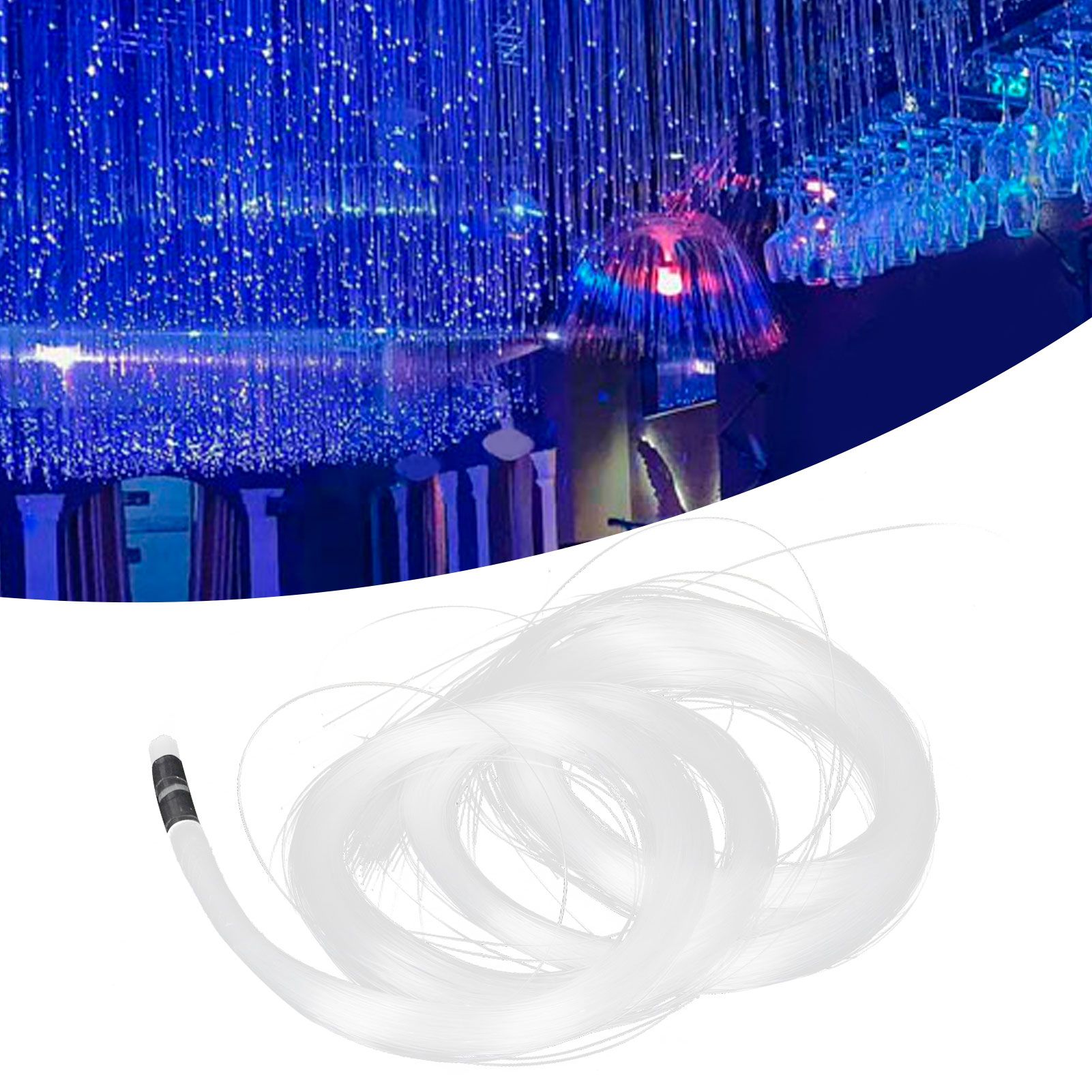 200Pcs 3 Meters Optical Fiber Cable PMMA Plastic Glowing Optical Fiber Curtain view 10