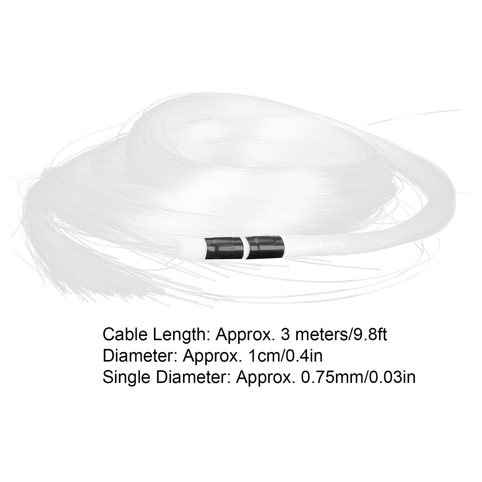 200Pcs 3 Meters Optical Fiber Cable PMMA Plastic Glowing Optical Fiber Curtain view 14