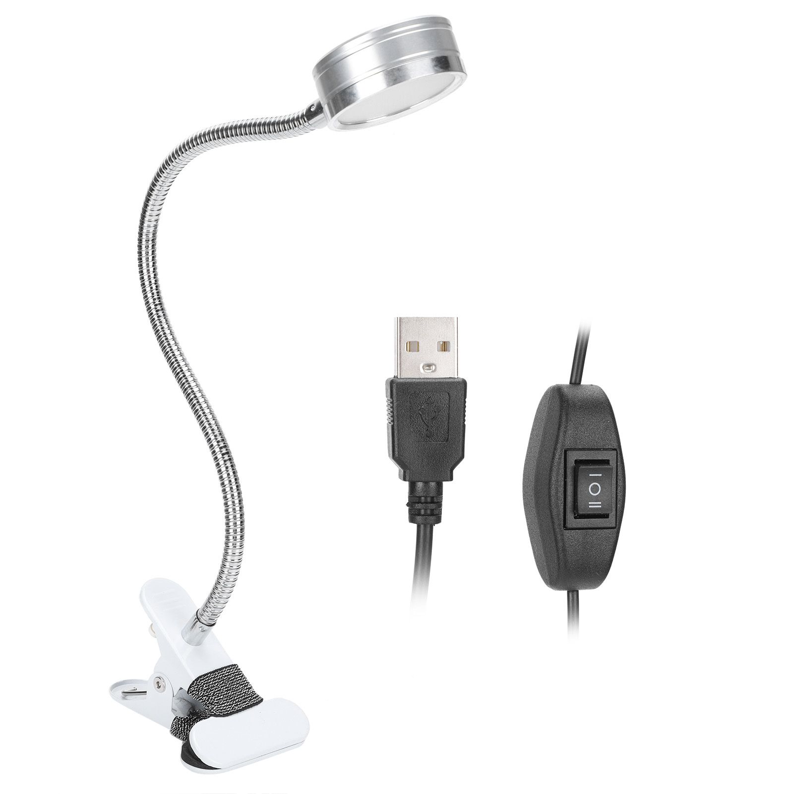 Clamp Light USB Warm Cold Color Temperature 360 Degrees Adjustable Gooseneck — image 1