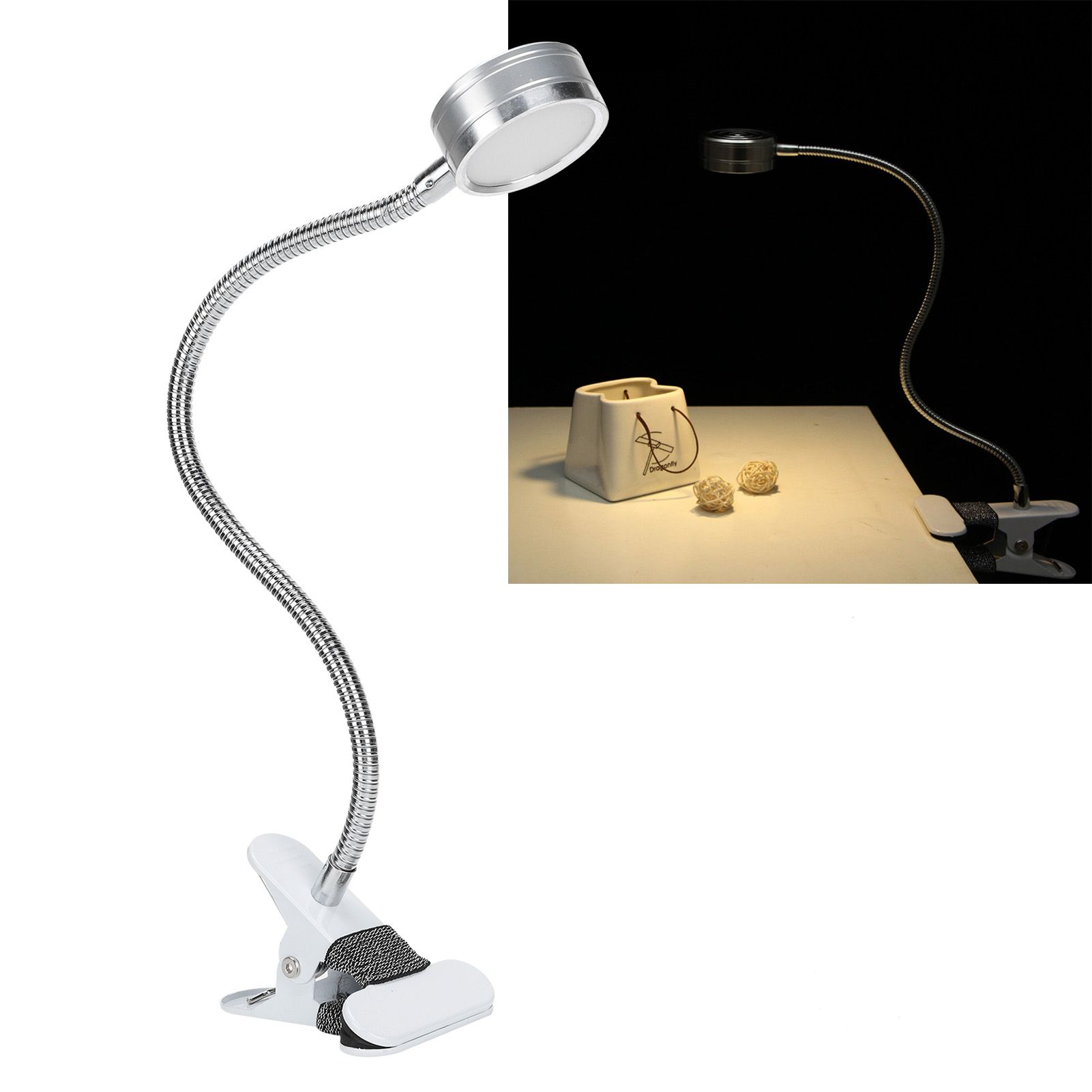 Clamp Light USB Warm Cold Color Temperature 360 Degrees Adjustable Gooseneck view 10