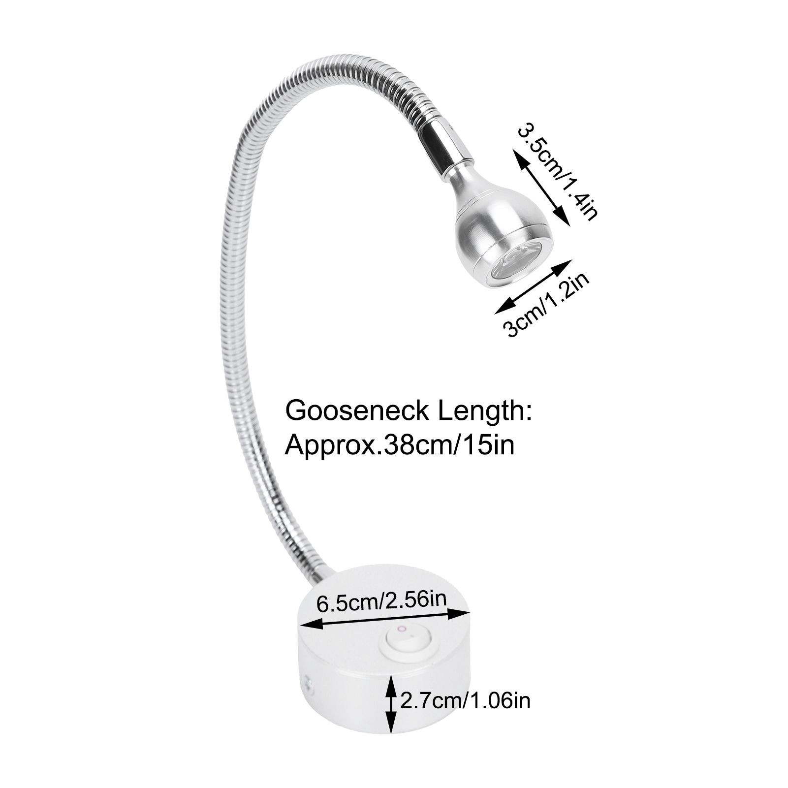 4000K Side Hole Type LED Gooseneck Lamp Wall Lamp Spotlight Wall Sconces for view 14
