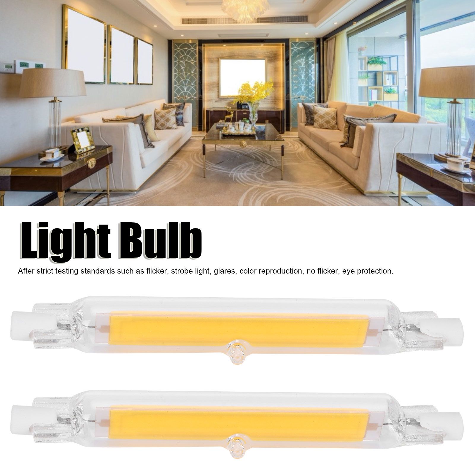 2Pcs R7S Light Bulb COB 15W Double Ended Light Source 118mm Flood Light view 15