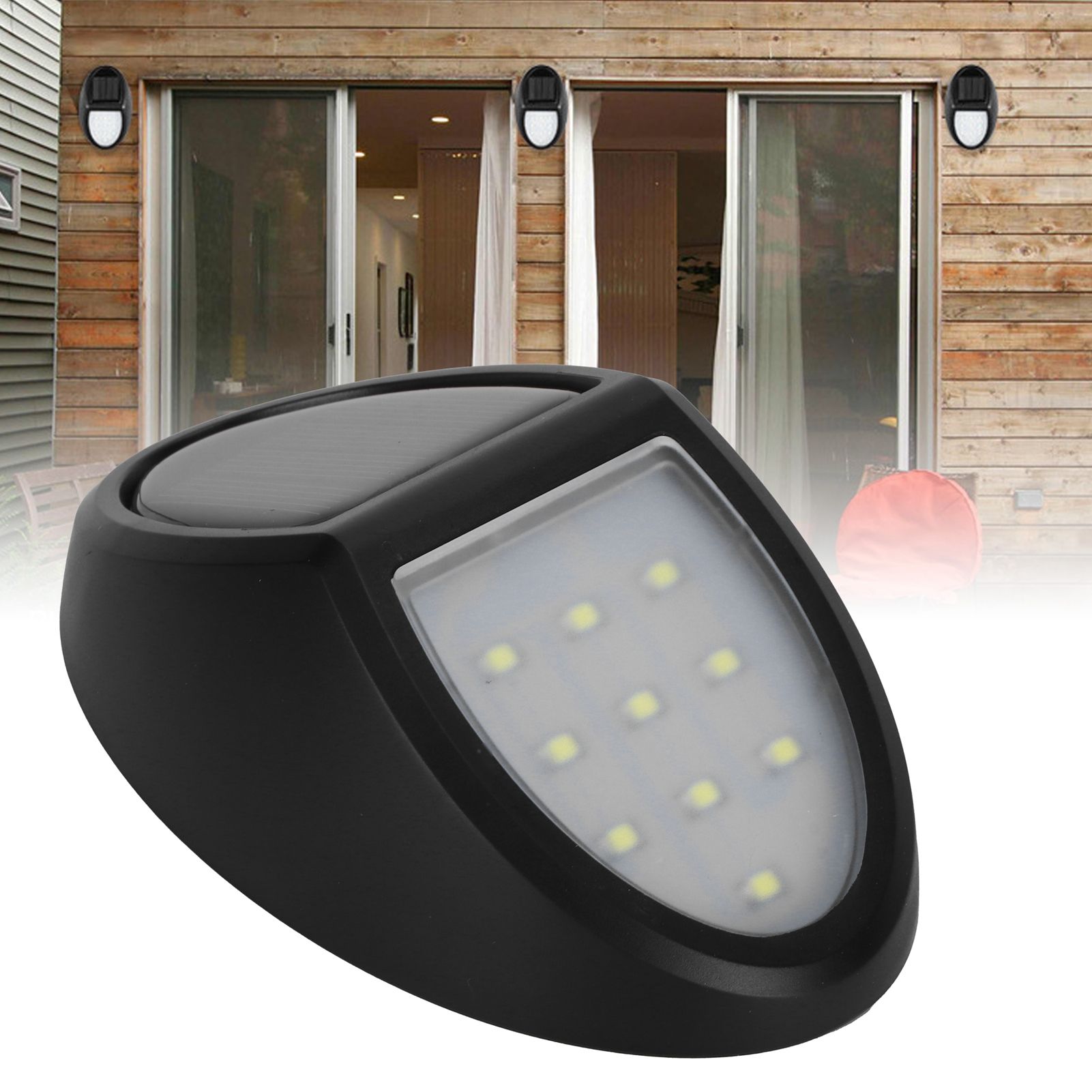 Solar Power Light IP65 Waterproof Wall Lamp for Garden Patio Balcony view 9
