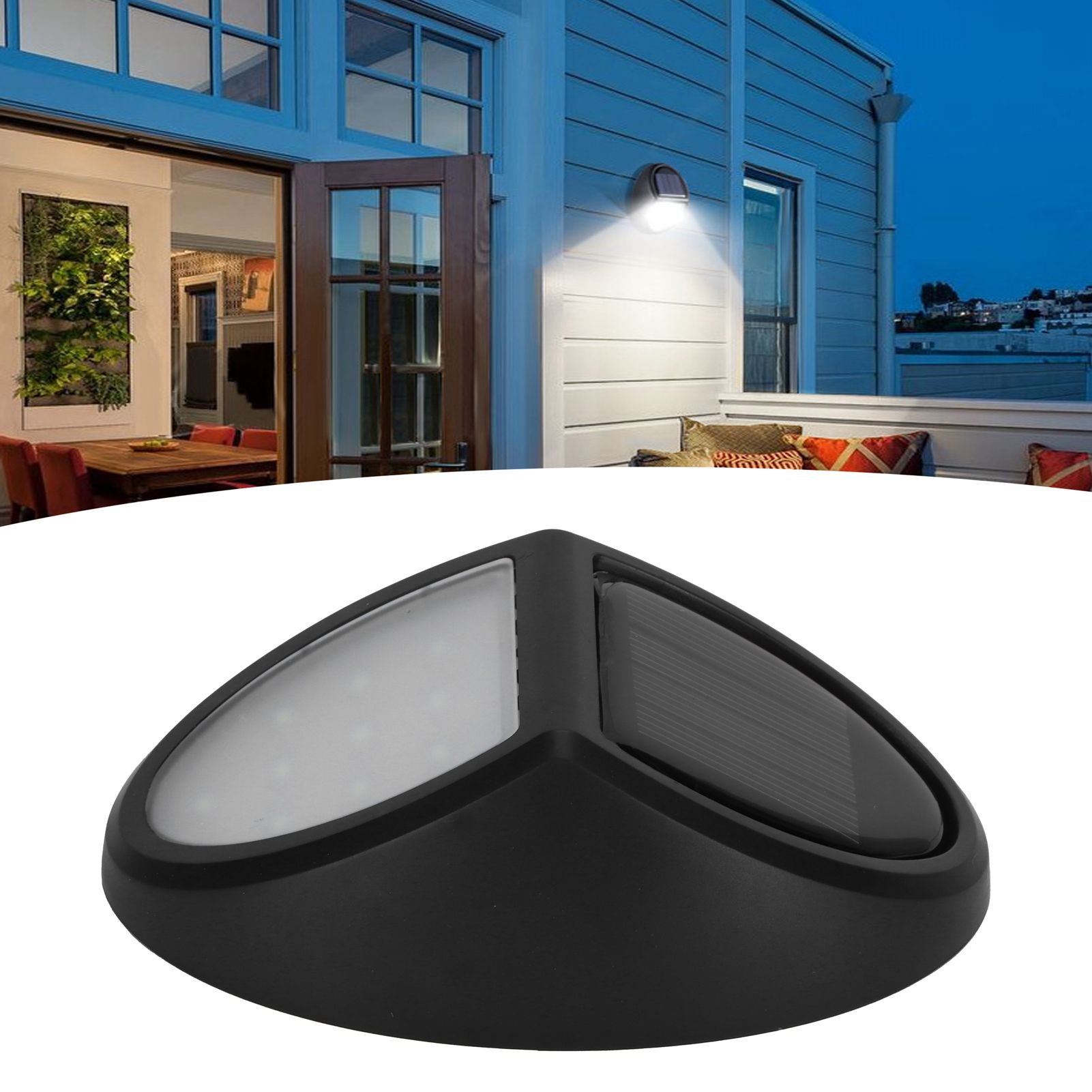 Solar Power Light IP65 Waterproof Wall Lamp for Garden Patio Balcony view 10