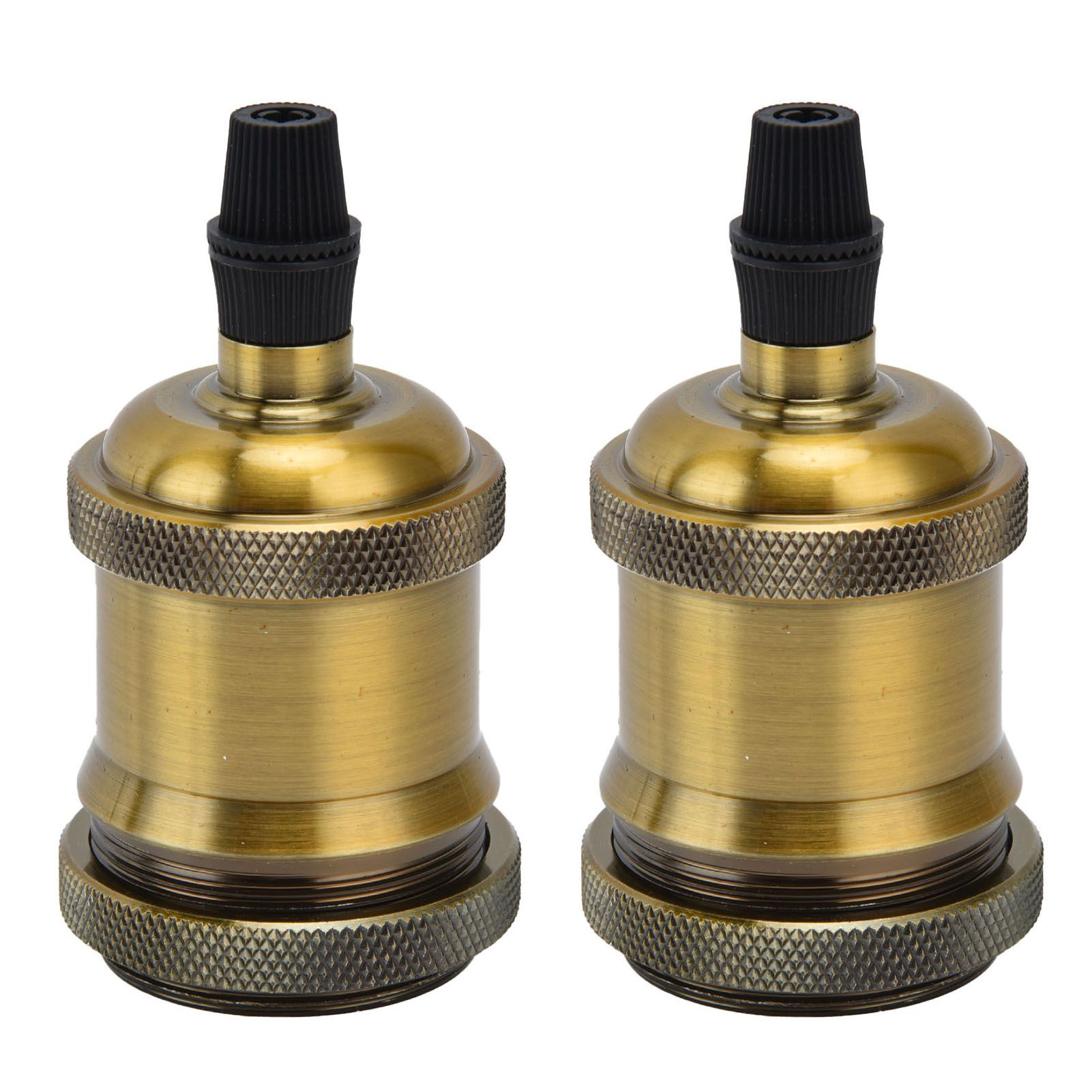 2PCS Vintage Lamp Socket Retro Aluminum Lamp Holder DIY Accessories for E26/27