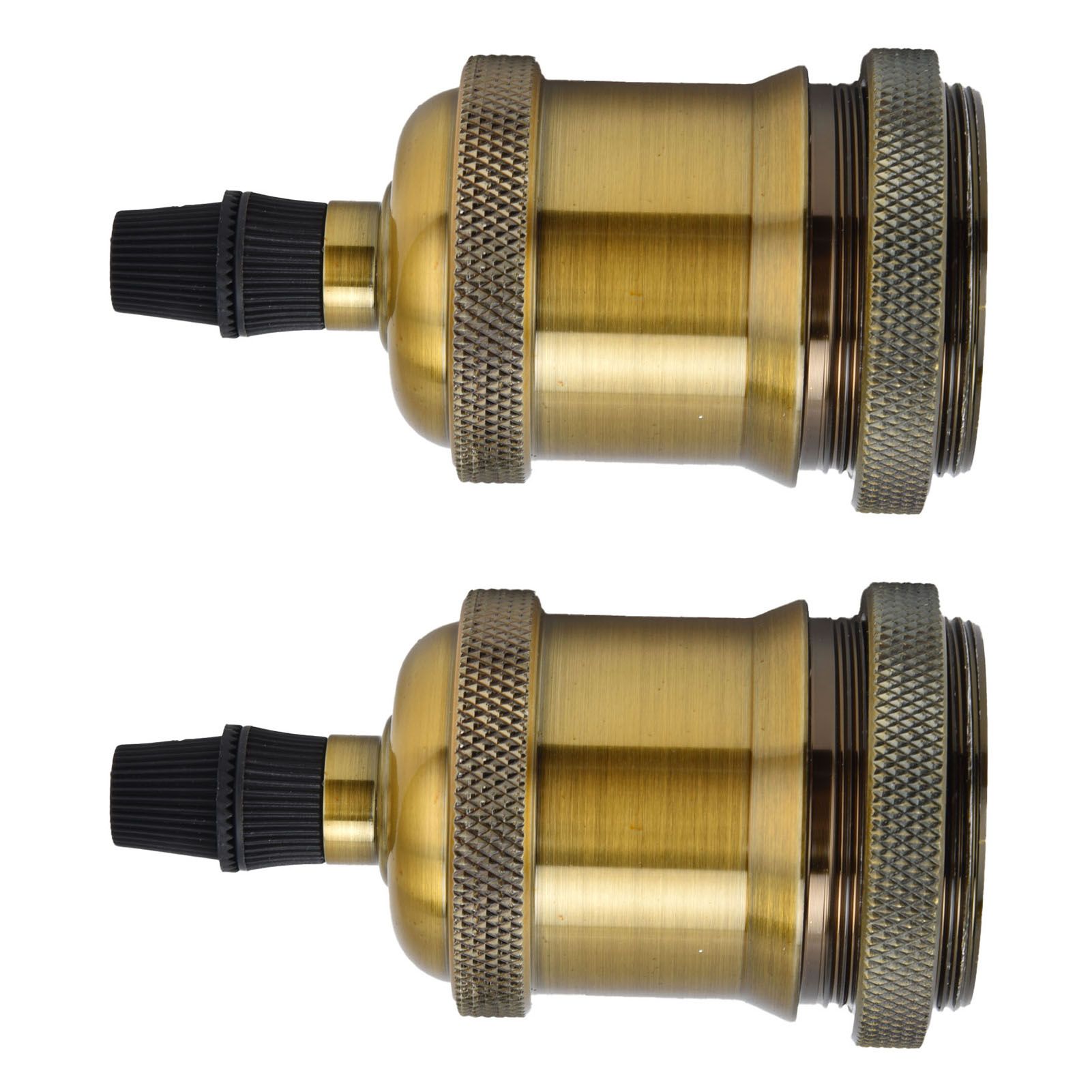 2PCS Vintage Lamp Socket Retro Aluminum Lamp Holder DIY Accessories for E26/27 view 4