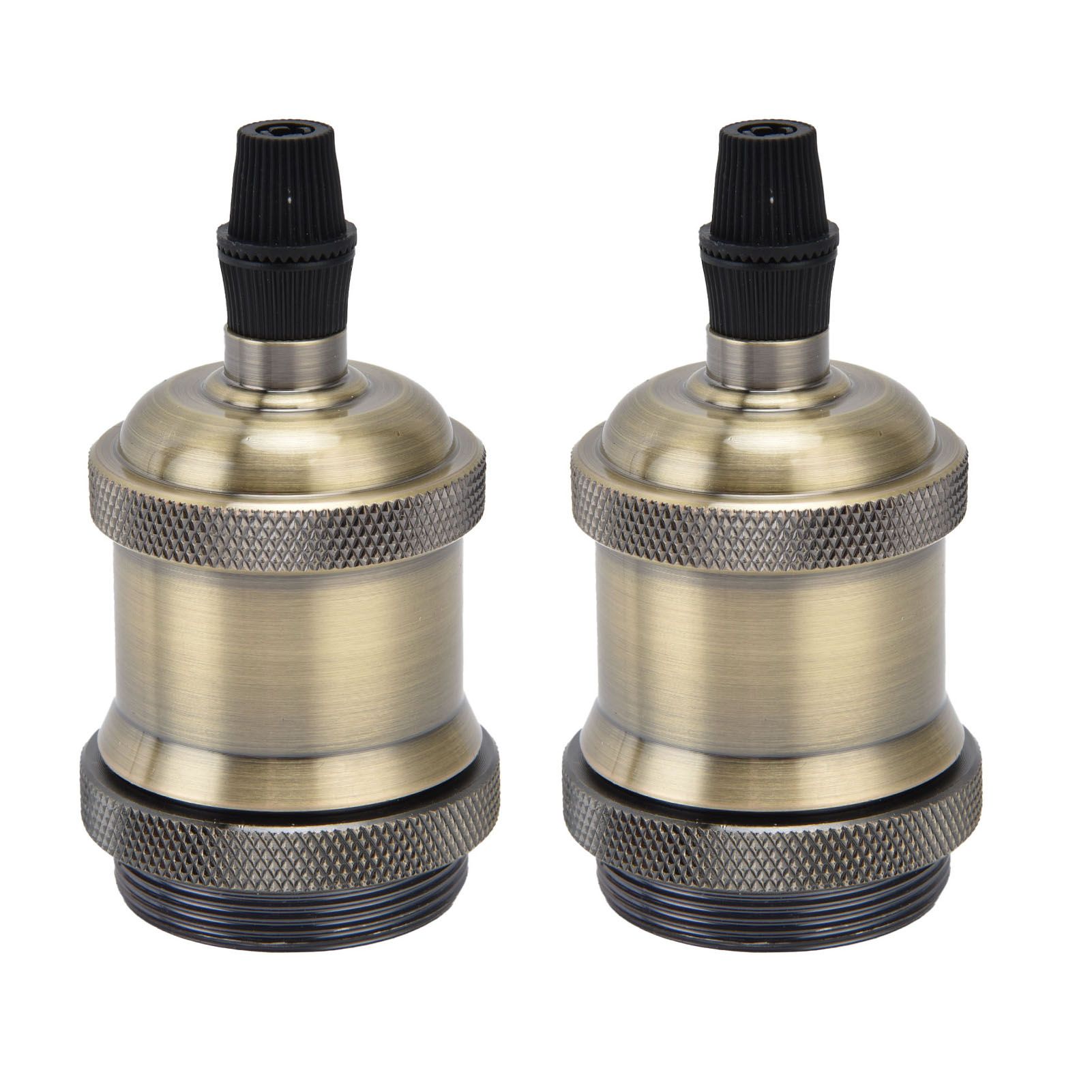 2PCS Vintage Lamp Socket Retro Aluminum Lamp Holder DIY Accessories for E26/27