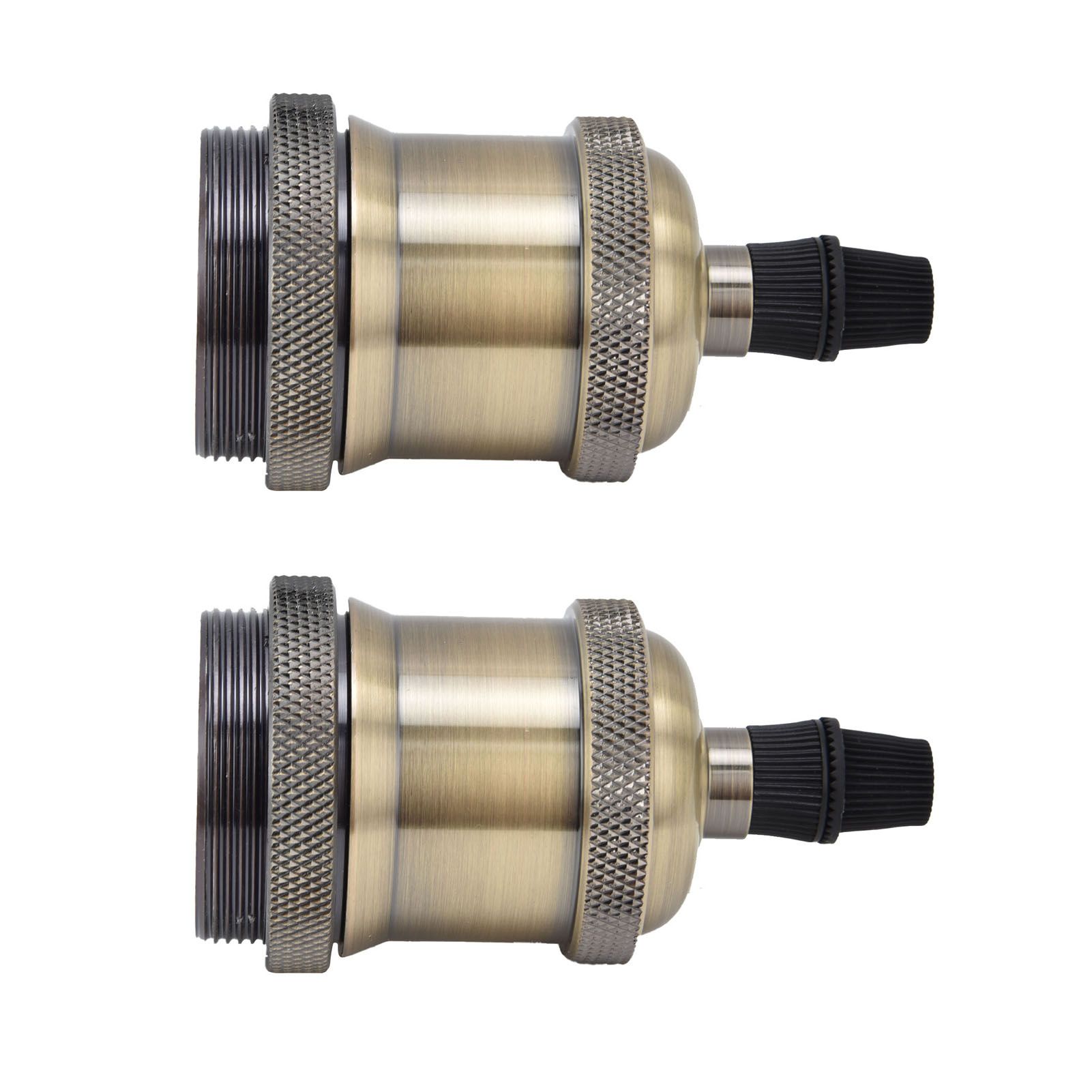 2PCS Vintage Lamp Socket Retro Aluminum Lamp Holder DIY Accessories for E26/27 view 2