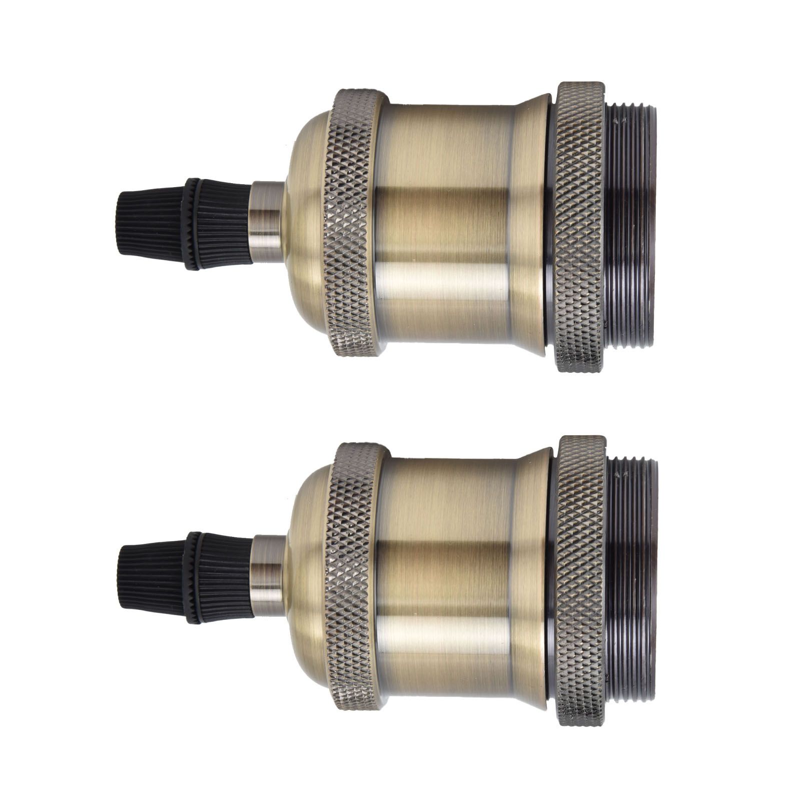 2PCS Vintage Lamp Socket Retro Aluminum Lamp Holder DIY Accessories for E26/27 view 3