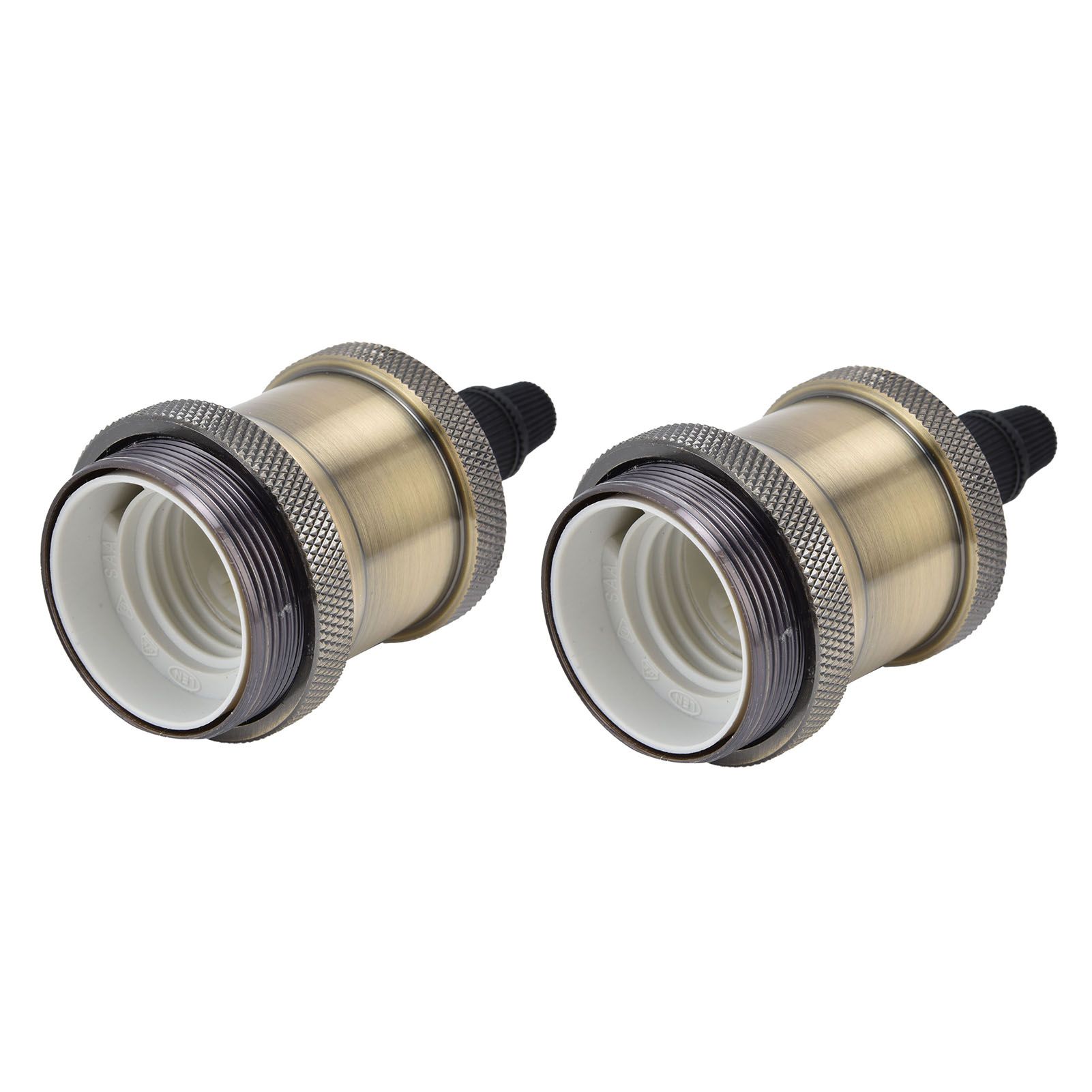 2PCS Vintage Lamp Socket Retro Aluminum Lamp Holder DIY Accessories for E26/27 view 5