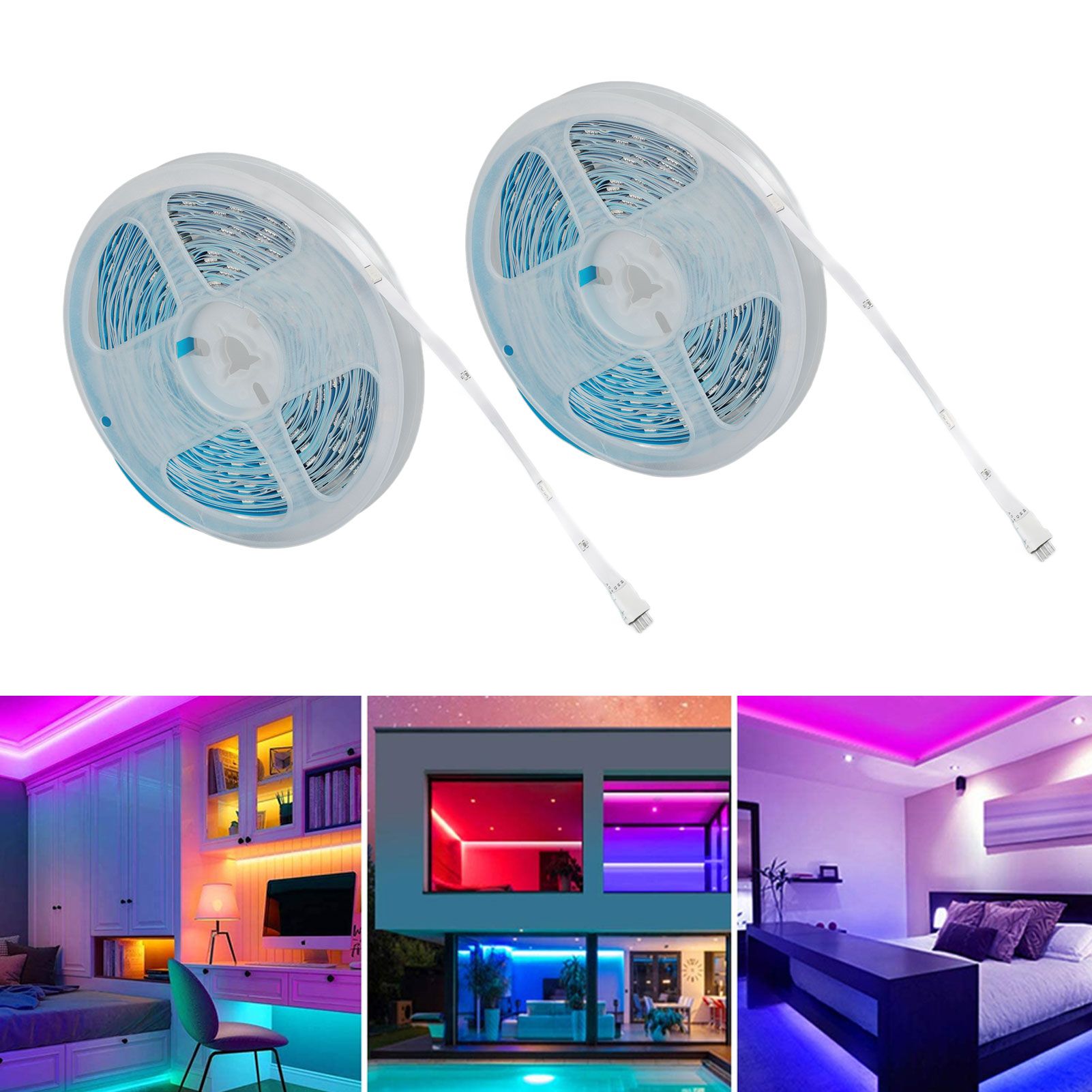 LED RGB Strip Light 5V Button Control Tape Light Color Changing USB Powered view 11