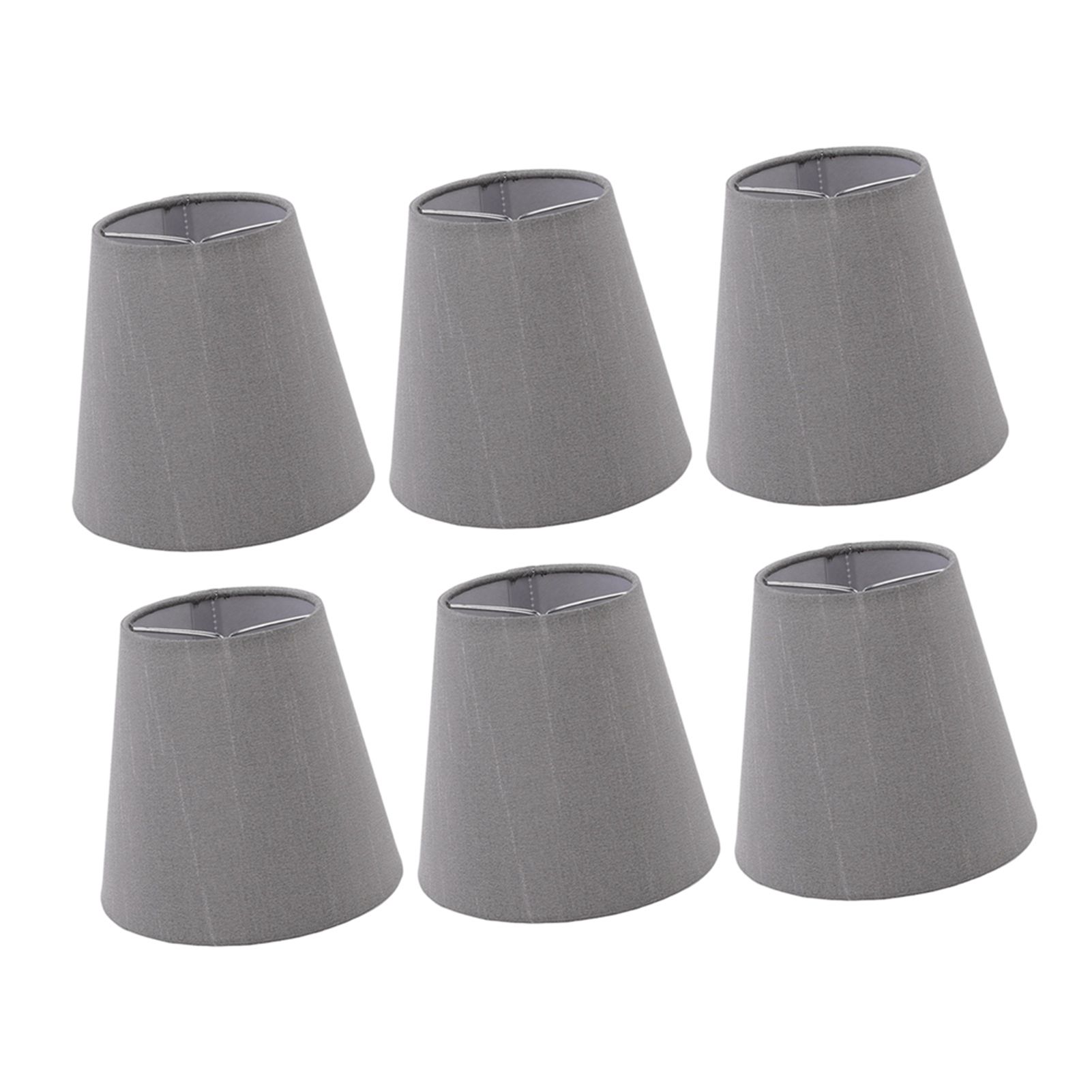 6 Pcs Cloth Lamp Shade Good Light Transmission E14 Candle Bulb Lamp Cover view 2