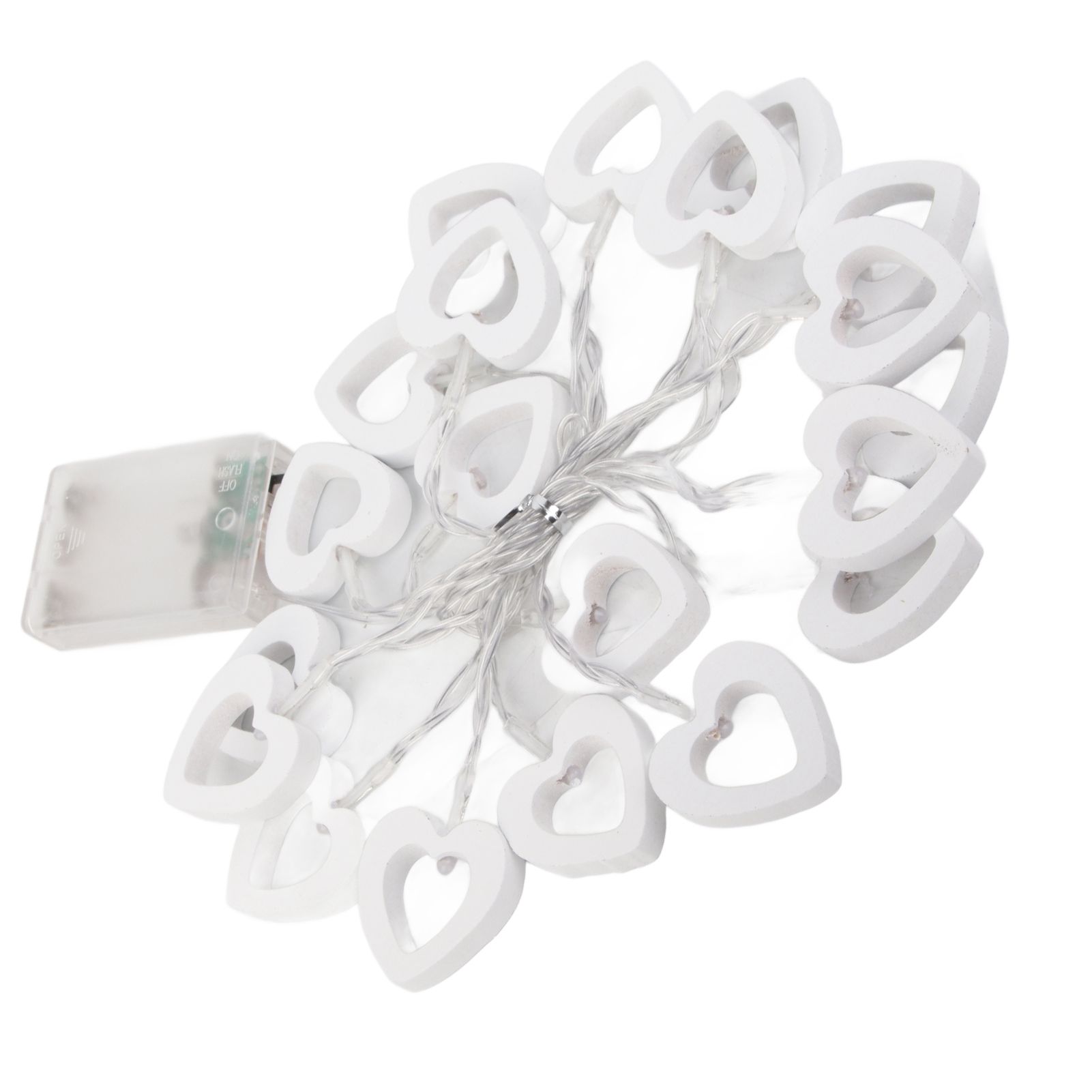LED String Lights Heart Shaped Fairy String Lights Battery Powered for Garden view 2