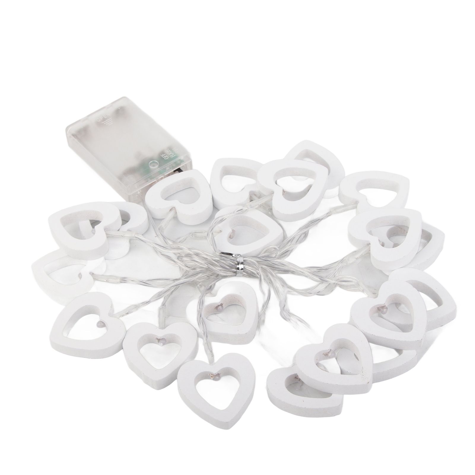LED String Lights Heart Shaped Fairy String Lights Battery Powered for Garden view 3