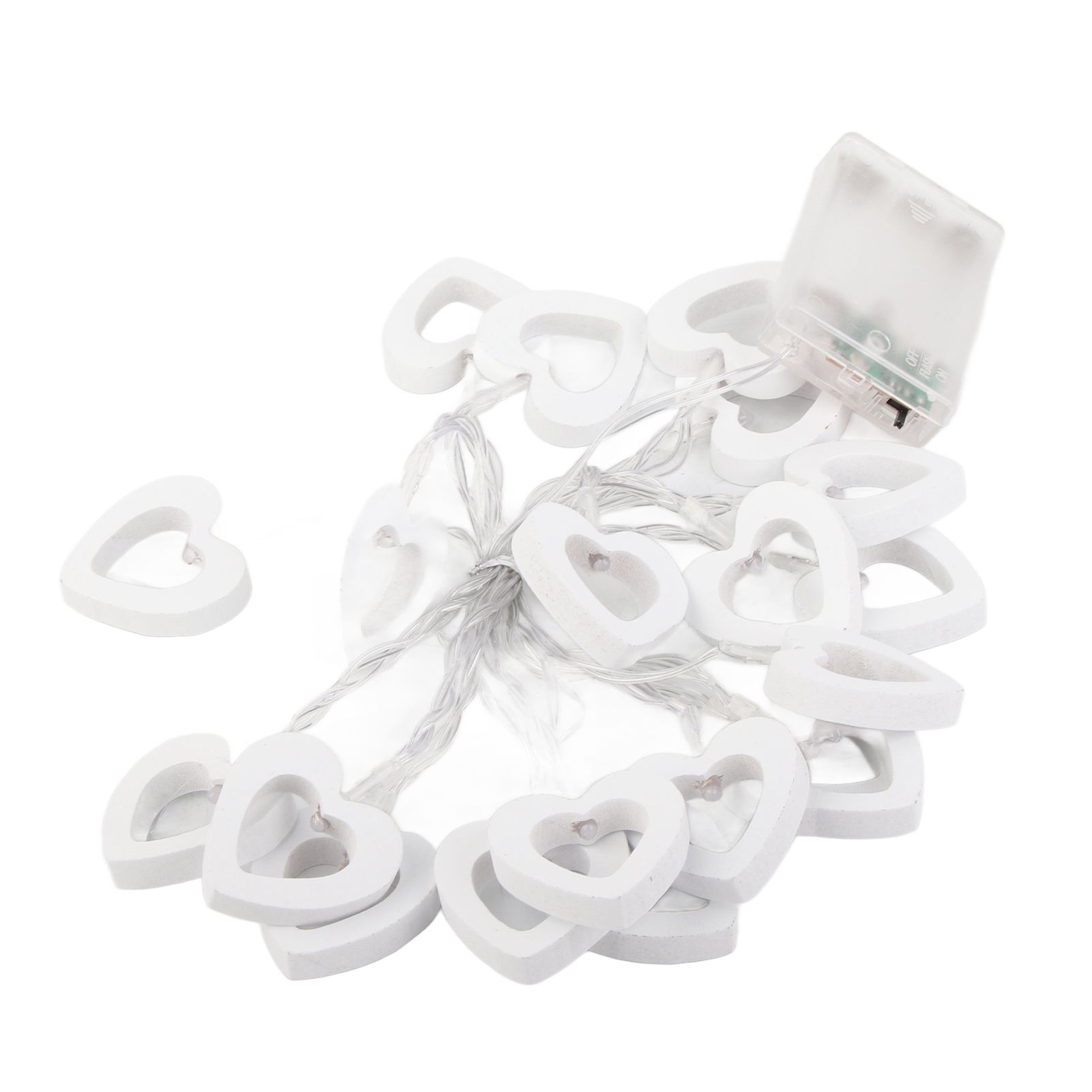 LED String Lights Heart Shaped Fairy String Lights Battery Powered for Garden view 5