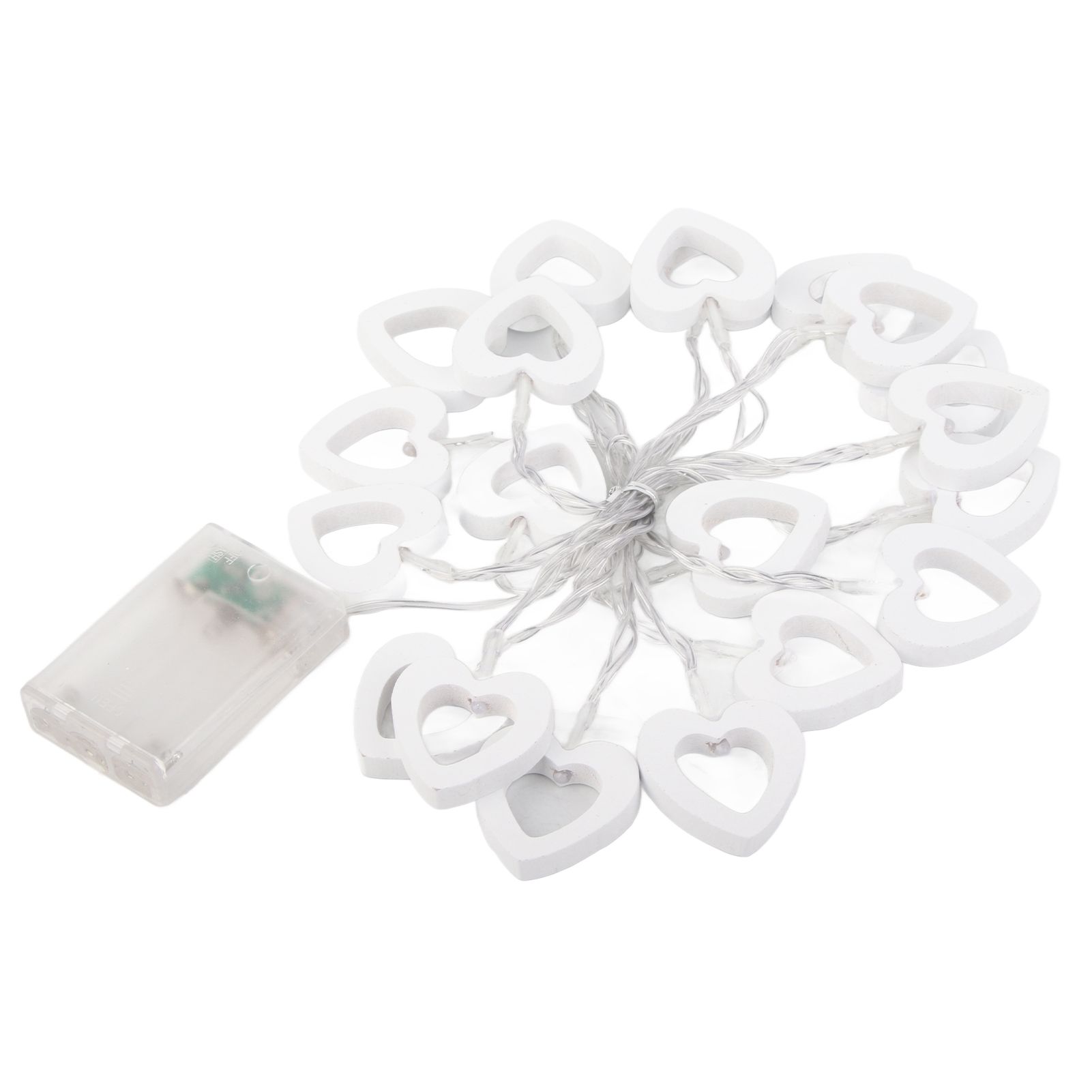 LED String Lights Heart Shaped Fairy String Lights Battery Powered for Garden view 6