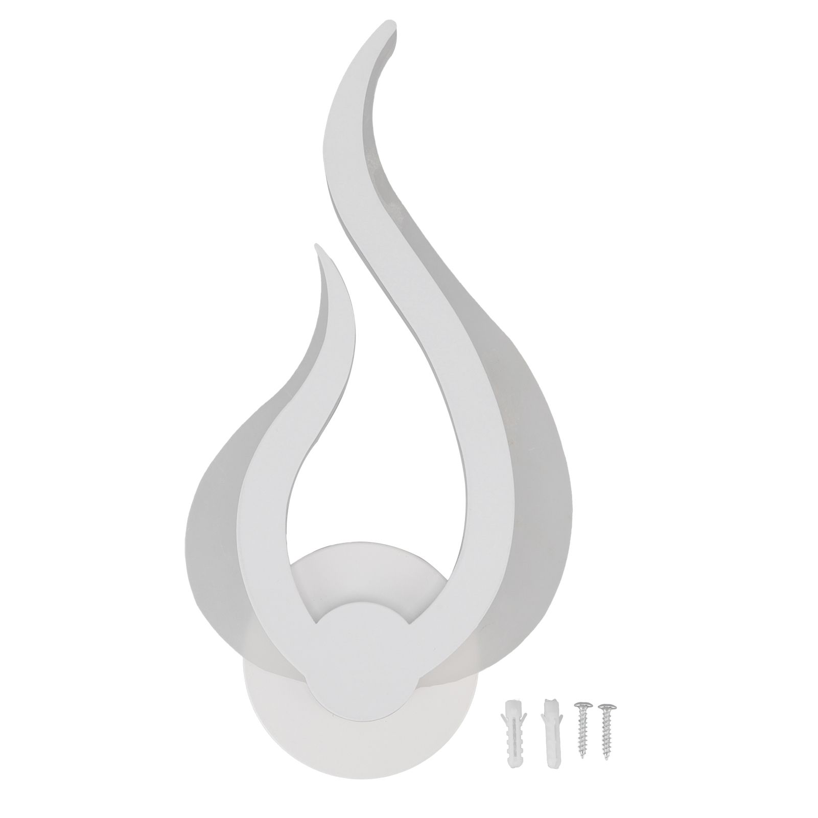 LED Wall Light Flame Shaped Simple Design Acrylic Aluminum Alloy Wall Sconce