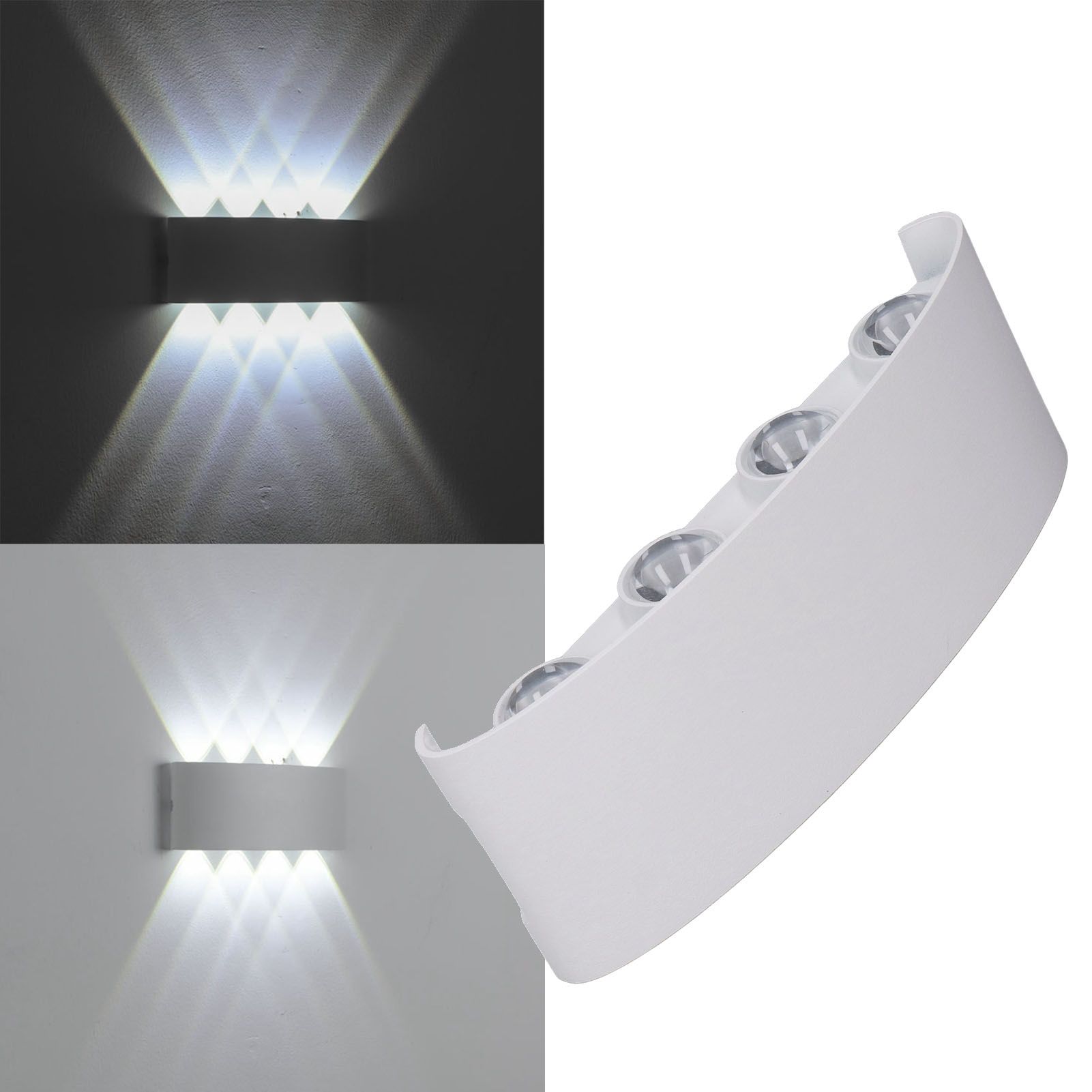 LED Wall Lamp Decorative White Housing White Lighting Indoor Wall Light for view 11