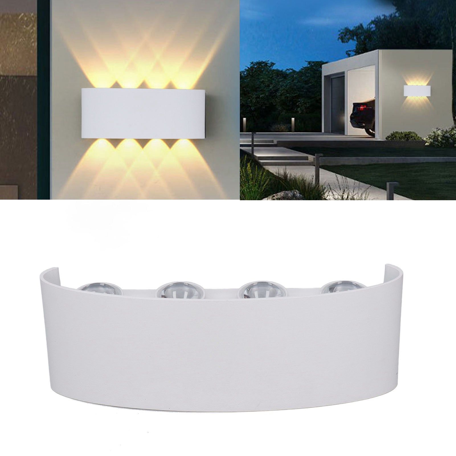 LED Wall Lamp Decorative White Housing White Lighting Indoor Wall Light for view 12