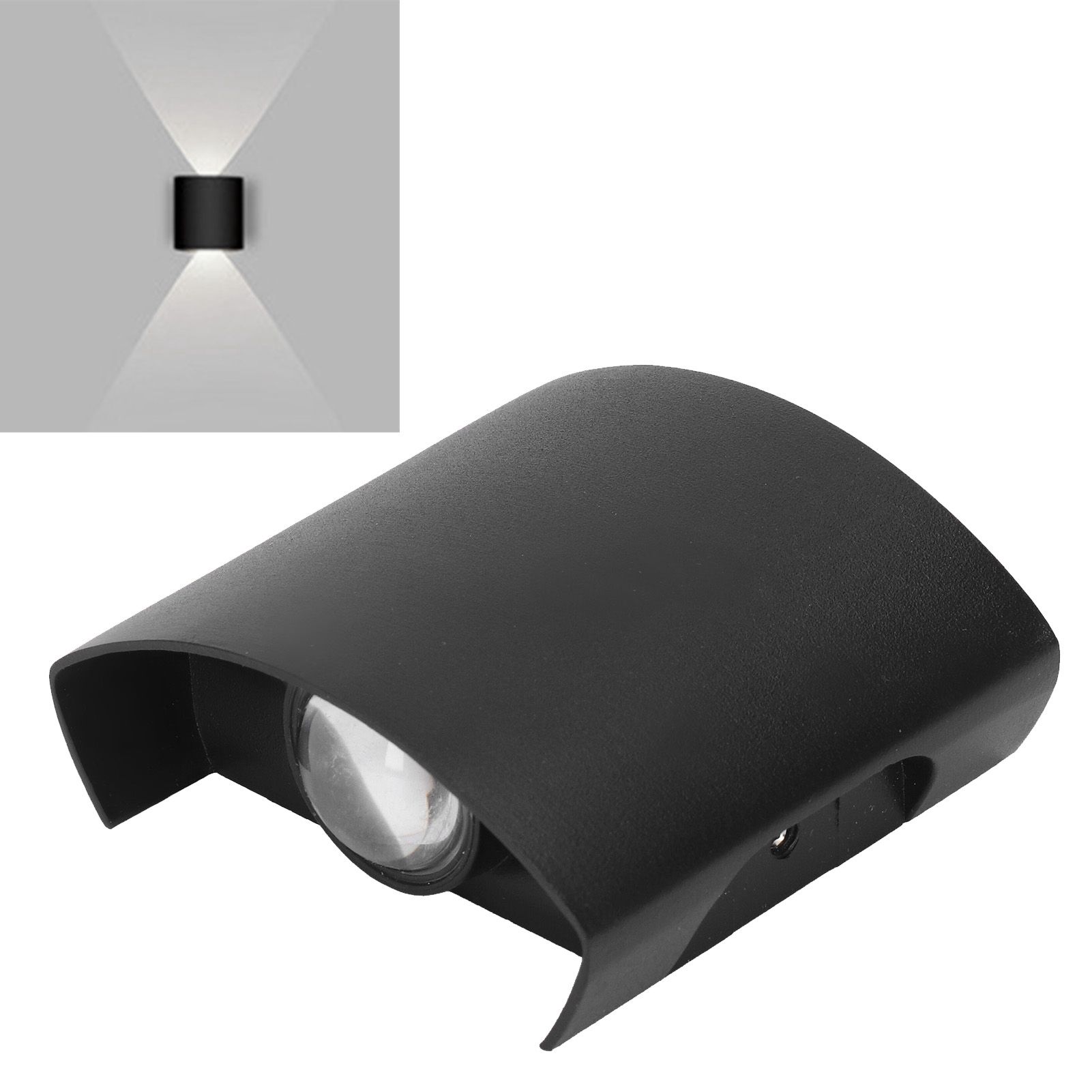 LED Wall Light Waterproof Decorative Aluminum Alloy Black Wall Sconce Lamp for view 12