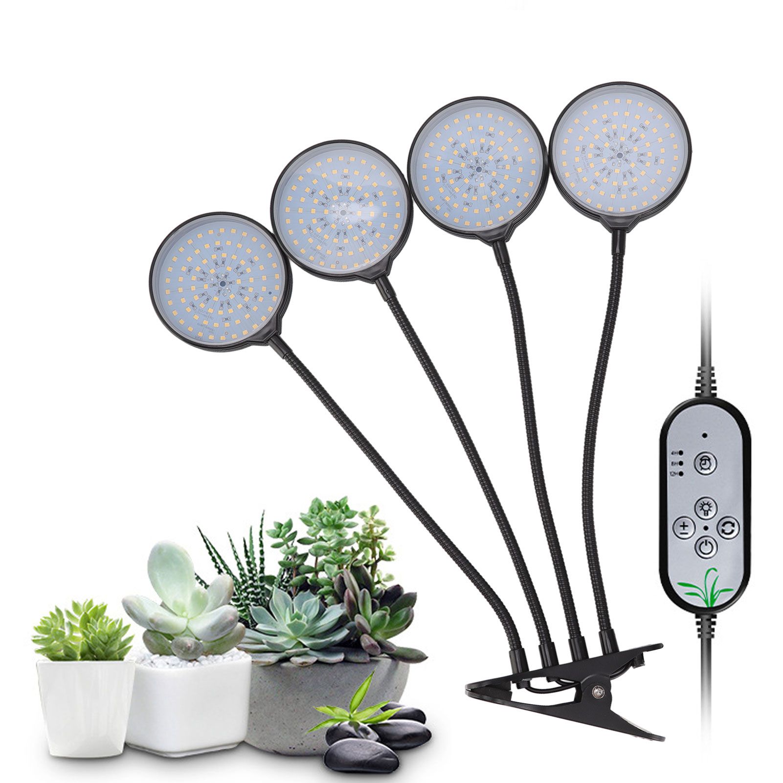 60W 4 Head LED Plant Growing Lights USB Power Supply Clip On Grow Lamp with 5 view 11