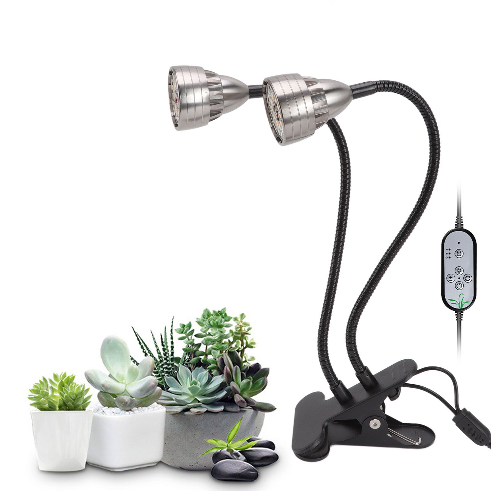 LED Plant Grow Lights Double Head Succulents Grow Fill Light USB Powered view 11
