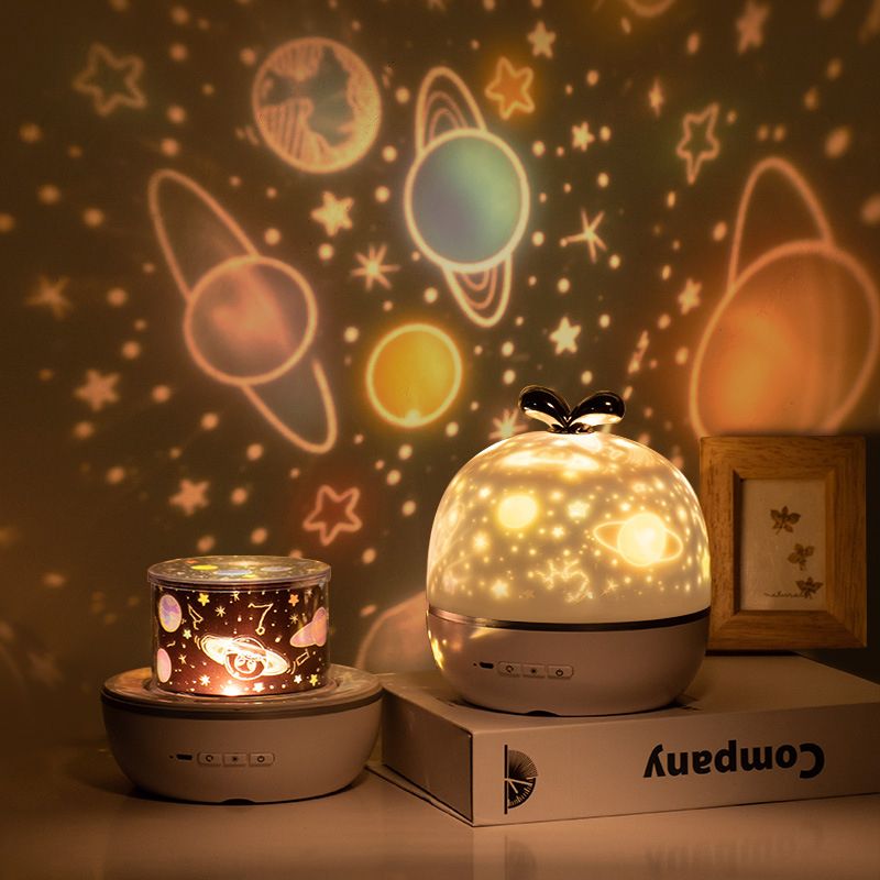 Star Projector Light Rechargeable Rotatable Cute Bow Bedroom Night Light for view 3