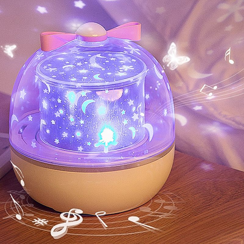 Star Projector Light Rechargeable Rotatable Cute Bow Bedroom Night Light for view 5