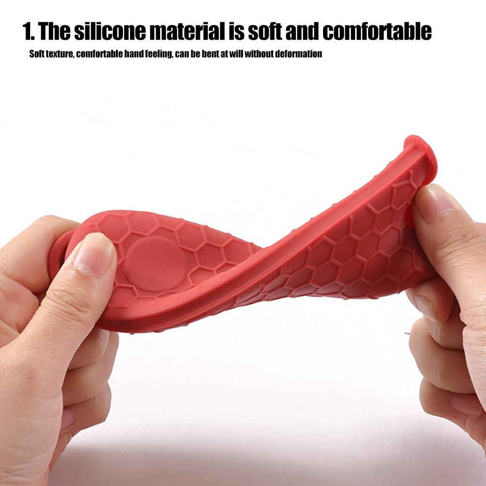 4PCS Silicone Hot Handle Holder and Silicone Auxiliary Handle Holder Iron Pan view 7