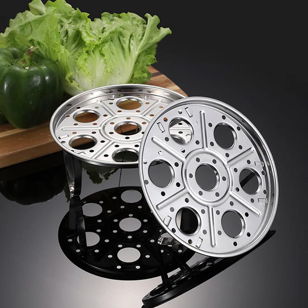 Stainless Steel Steam Rack Multi Functional Stand Heat Resistant Egg Kitchen view 5