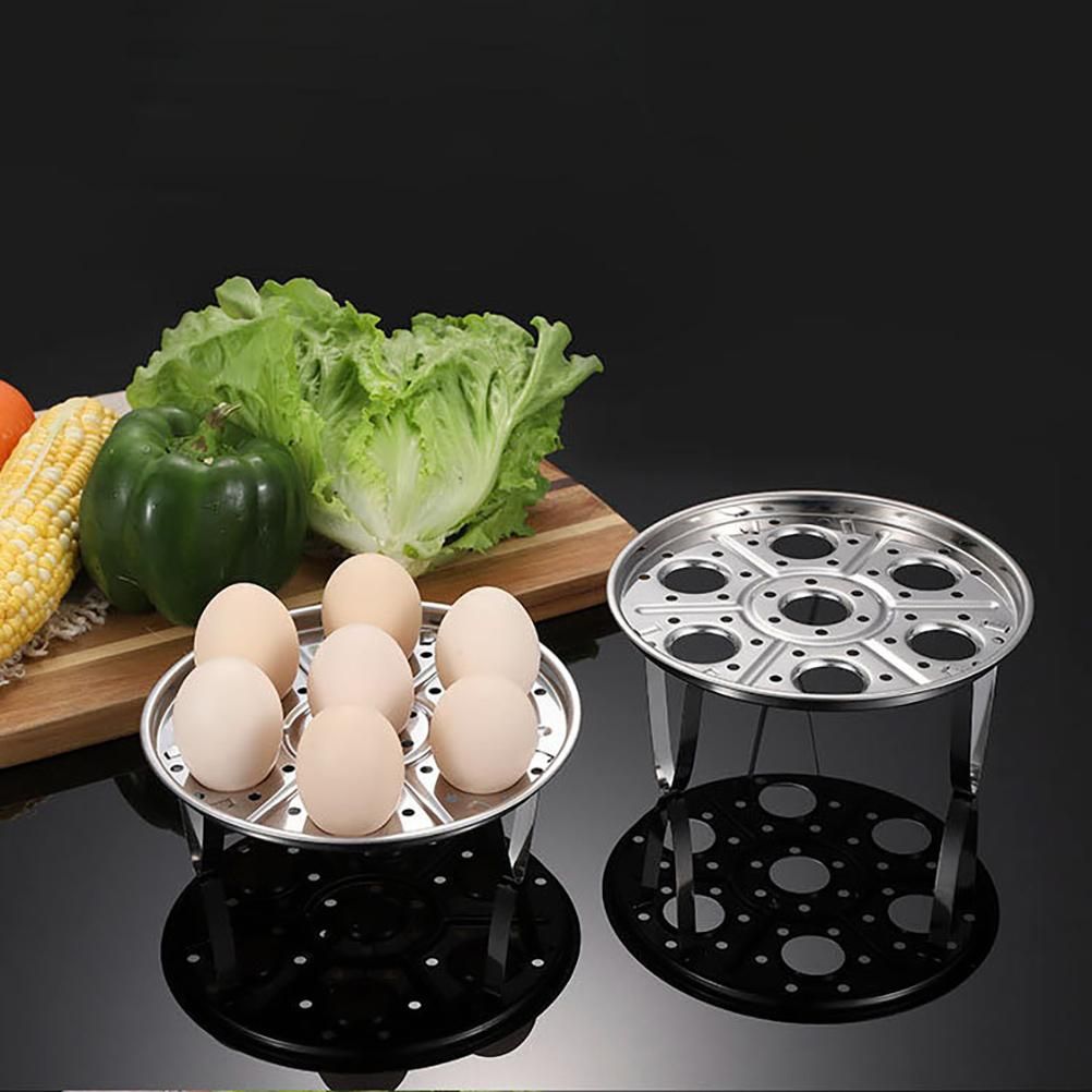 Stainless Steel Steam Rack Multi Functional Stand Heat Resistant Egg Kitchen view 6