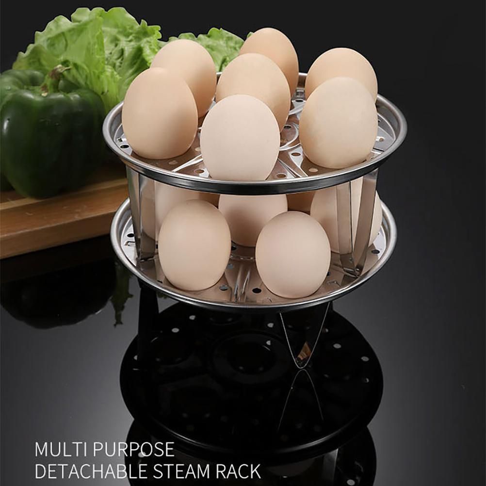 Stainless Steel Steam Rack Multi Functional Stand Heat Resistant Egg Kitchen view 7