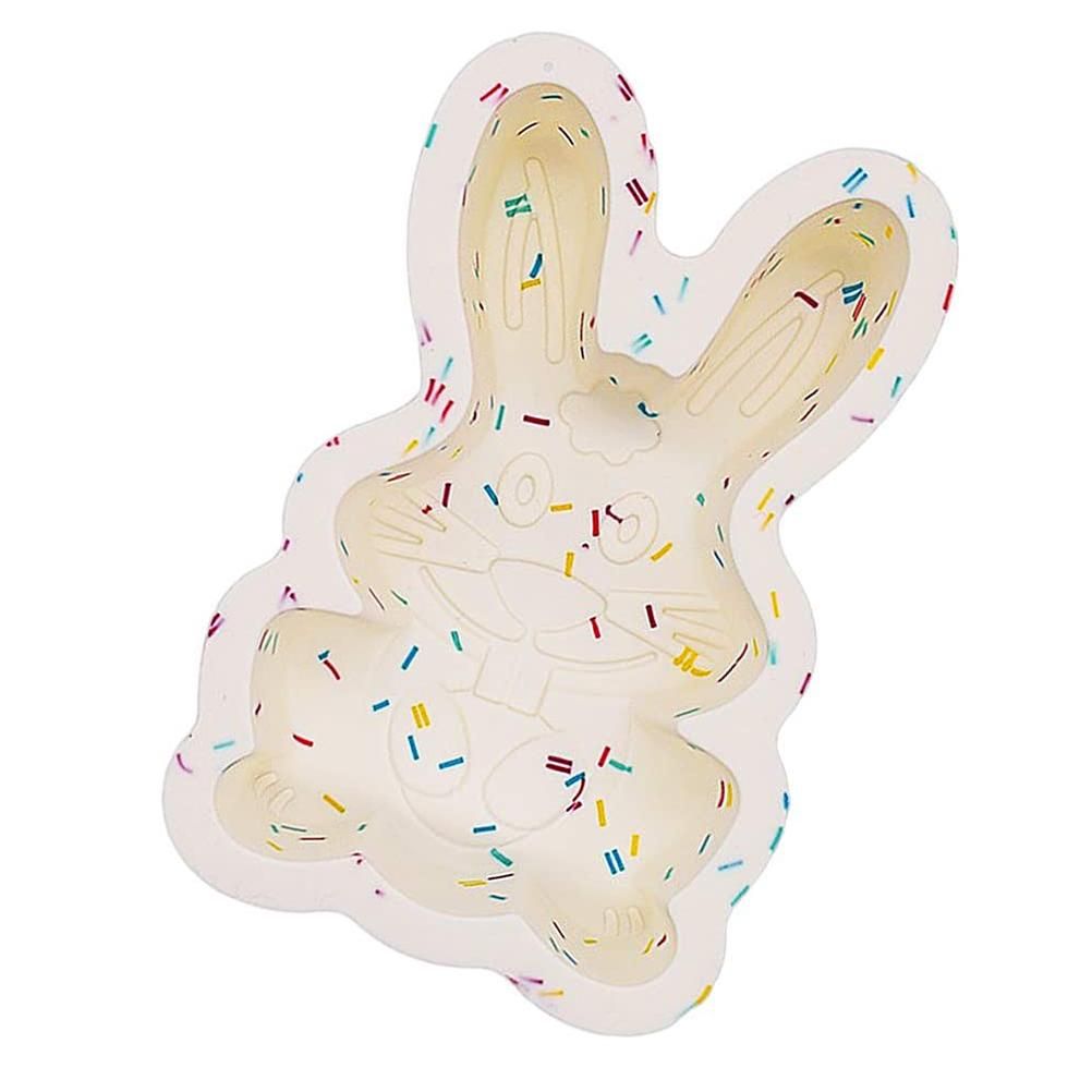 Bunny Shape Nonstick Silicone Mold 3D Easter Bunny Mold Fondant Cake Baking