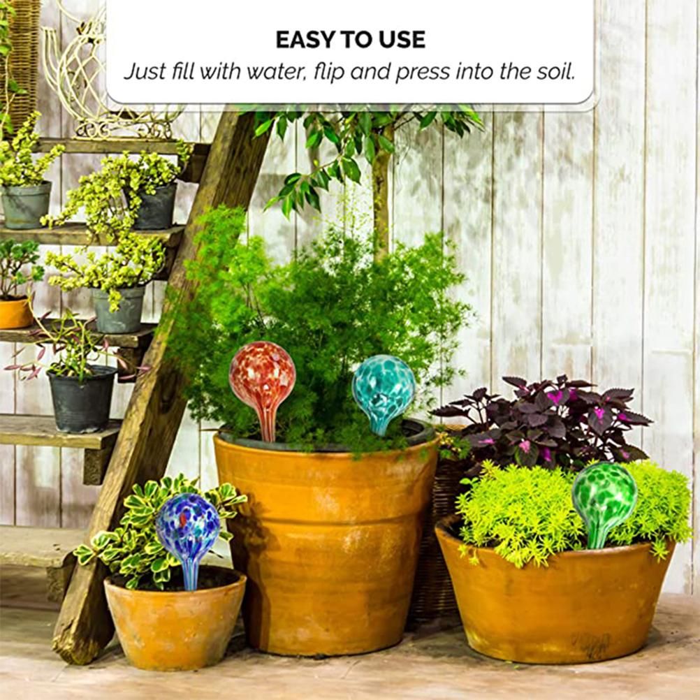 4PCS Plant Watering Globe Garden Watering Glass Drip Ball Automatic Glass view 3